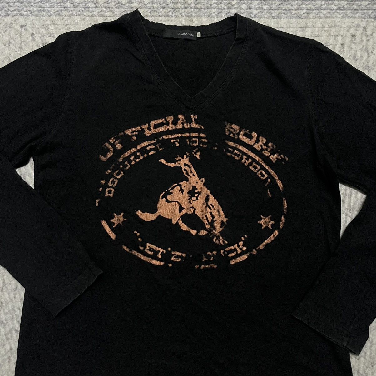 Dsquared2 Rare Vintage Y2K Dsquared2 Cowboy Longsleeve Tees Size US S / EU 44-46 / 1 - 3 Thumbnail