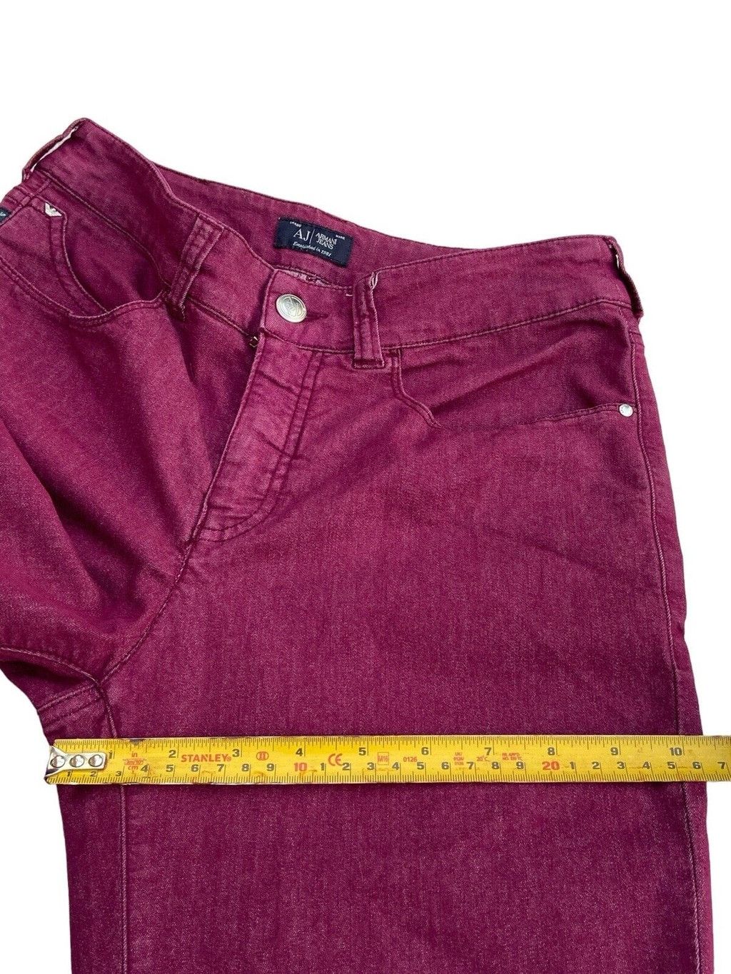 Armani AJ Armani Jeans Women Stretchy Denim EUR 27 USA 27 Purple Size 27" / US 4 / IT 40 - 7 Thumbnail
