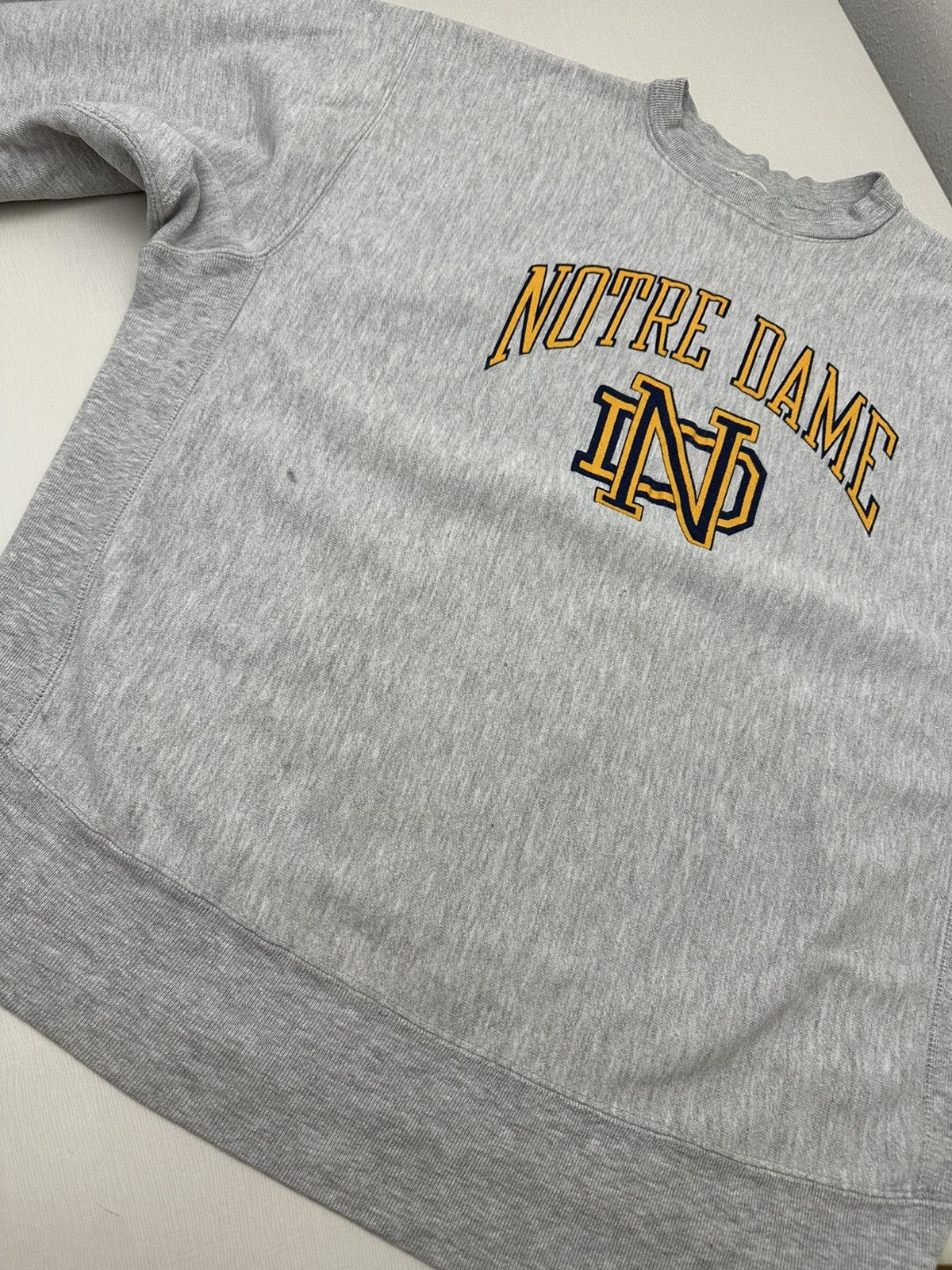 Champion Vintage 80s Champion Reverse Weave NotreDame Crewneck USA XL Size US XL / EU 56 / 4 - 12 Thumbnail