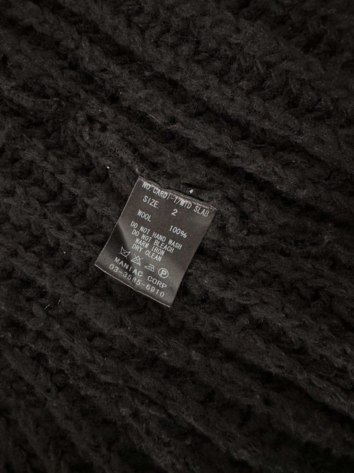 If Six Was Nine If Six Was Nine Maniac Corp Black Wool Open Knit Cardigan Size S / US 4 / IT 40 - 7 Thumbnail