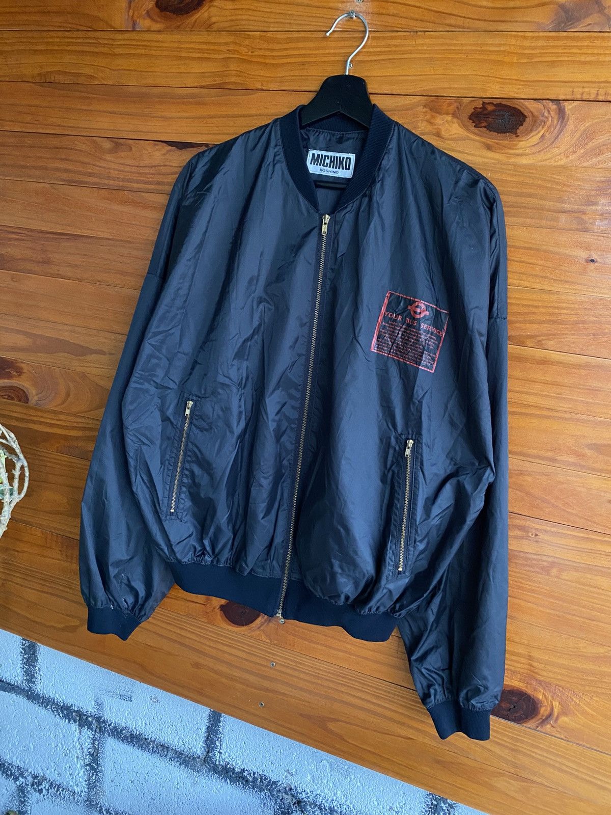 Vintage Michiko London Koshino Black Bomber Jacket Japan