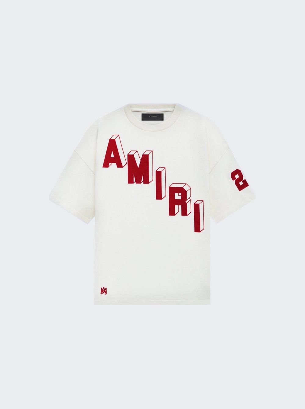 Amiri o1w1db11224 Flocked Hockey Skater T-Shirt in White Size US XXL / EU 58 / 5 - 1 Thumbnail