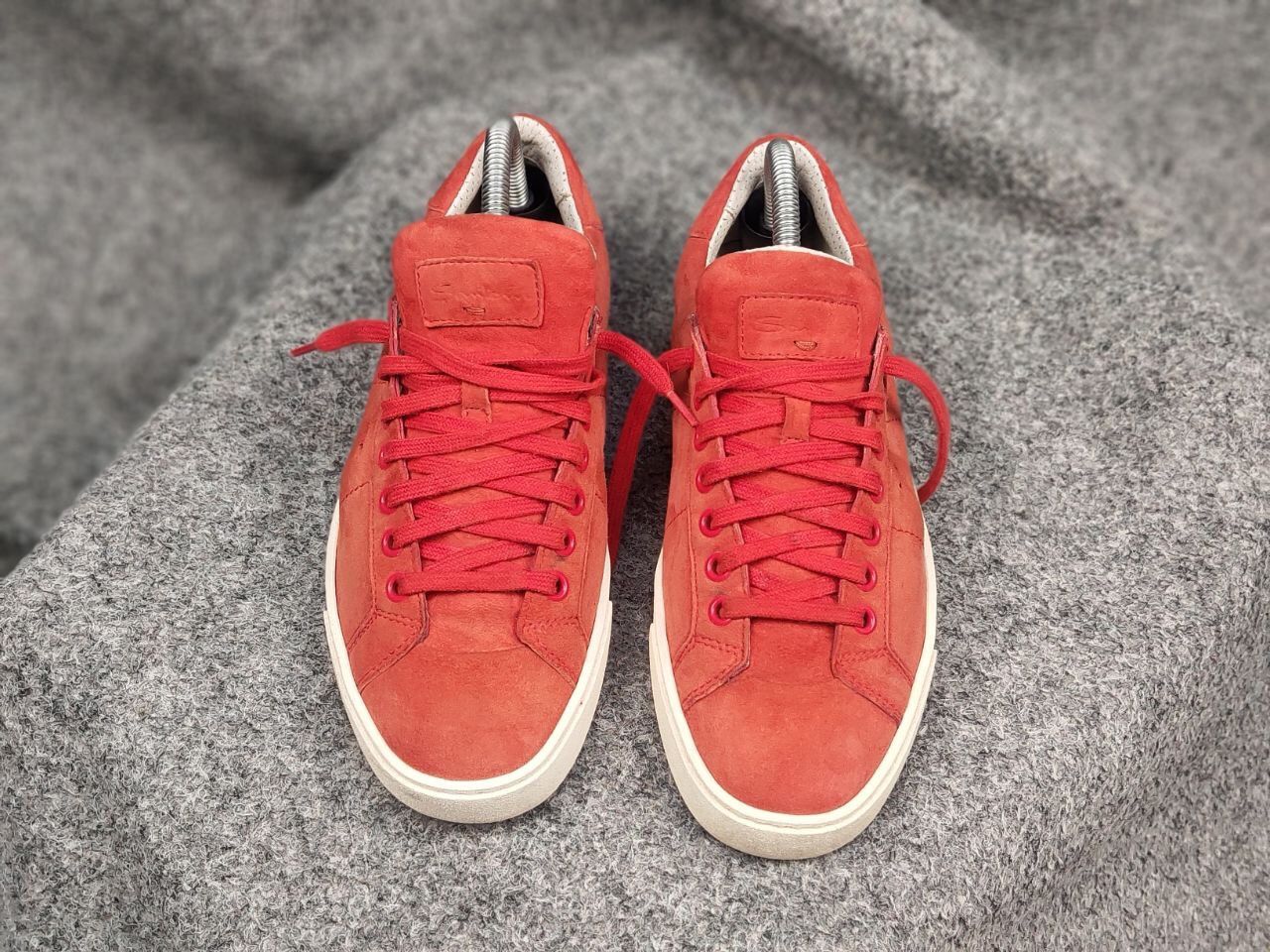 Santoni Santoni Design Orange women's Leather suede Classic Sneakers Size US 7 / IT 37 - 14 Thumbnail