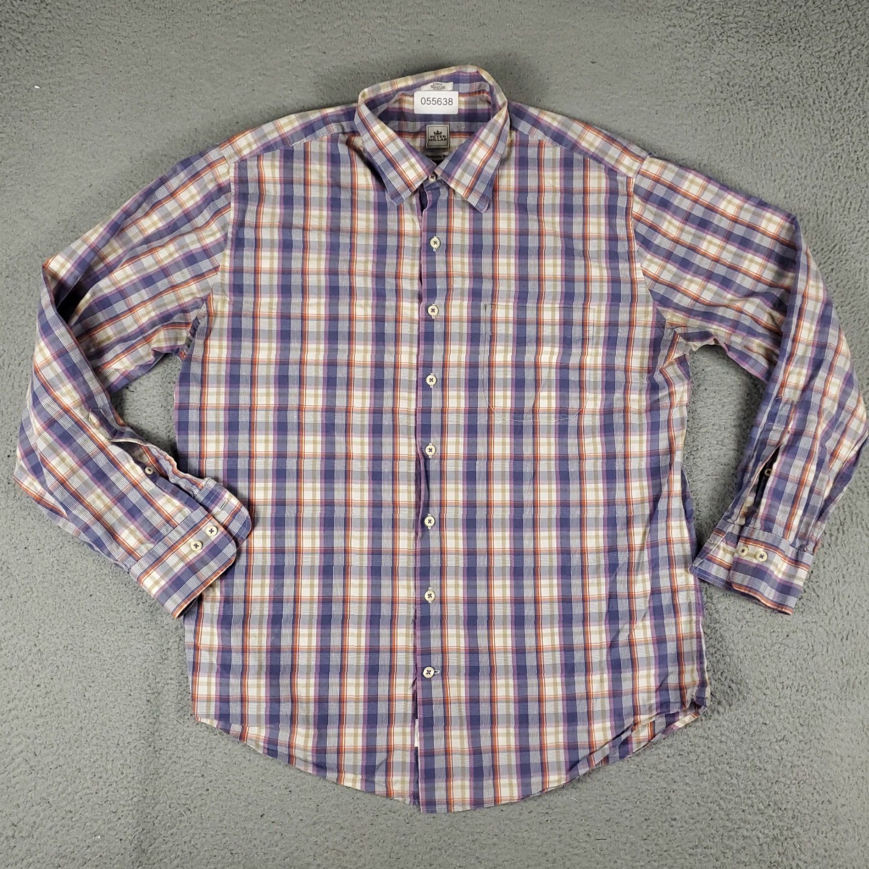 Peter Millar Peter Millar Shirt Mens Size Large Purple Plaid Button Up Long Sleeve Casual Size US L / EU 52-54 / 3 - 2 Thumbnail