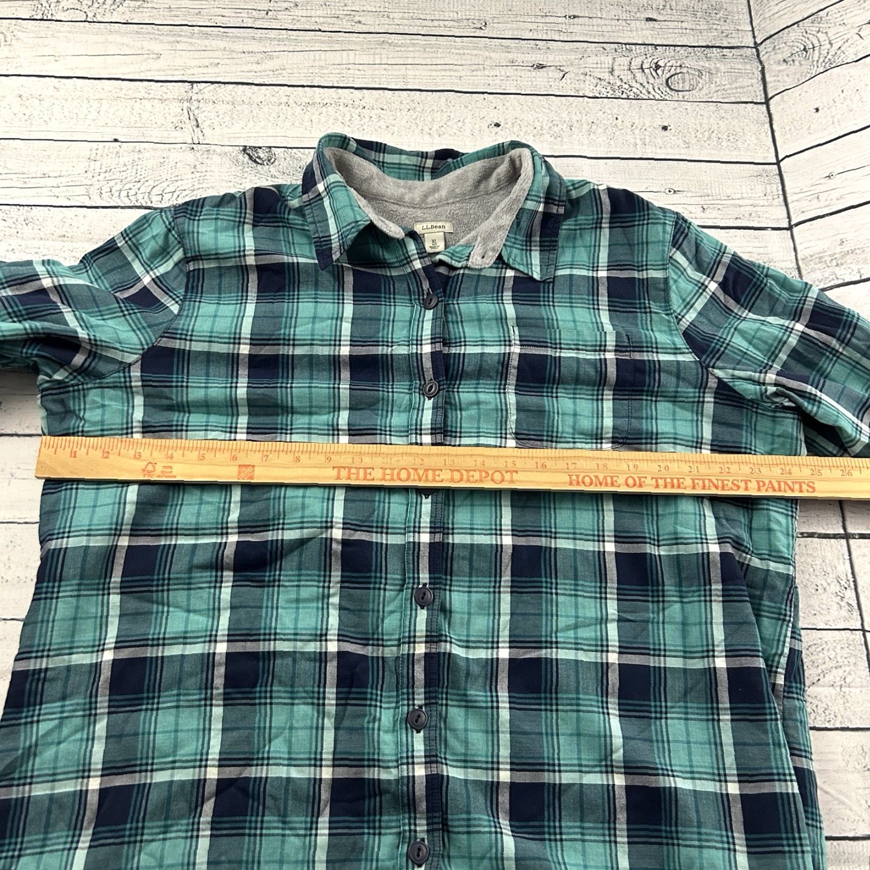 Vintage L.L. Bean Fleece Lined Long Sleeve Button Front Flannel Shirt Jacket Men's XL Size US XL / EU 56 / 4 - 4 Thumbnail