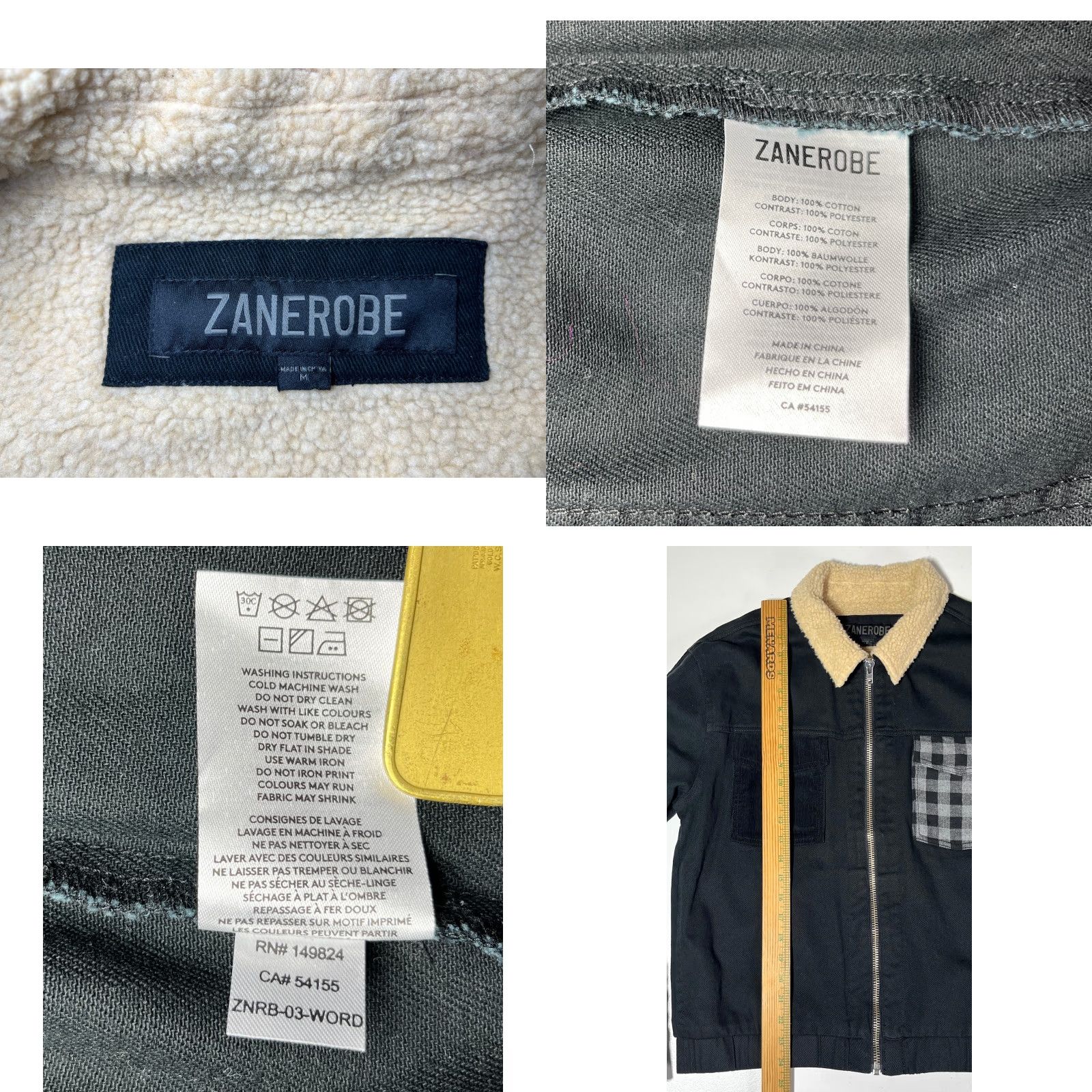 Zanerobe VINTAGE ZANEROBE Jacket Black Trucker Jacket Mens Corduroy Short Length Pockets Front Zip M Size US M / EU 48-50 / 2 - 9 Thumbnail