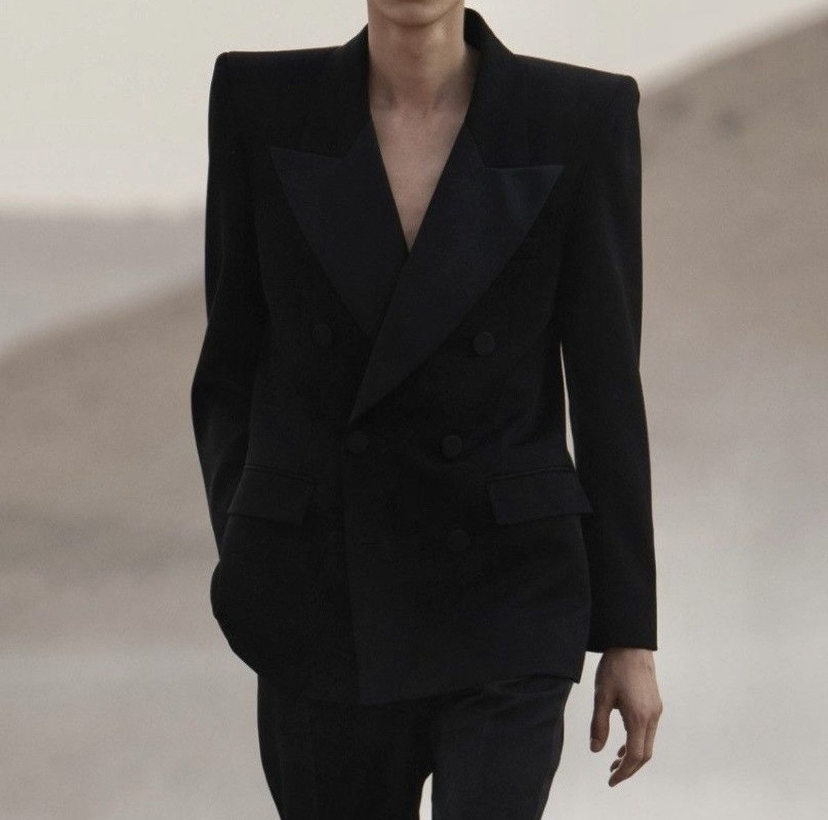 Saint Laurent Paris Saint Laurent Double-Breasted Blazer Size 50R - 1 Thumbnail