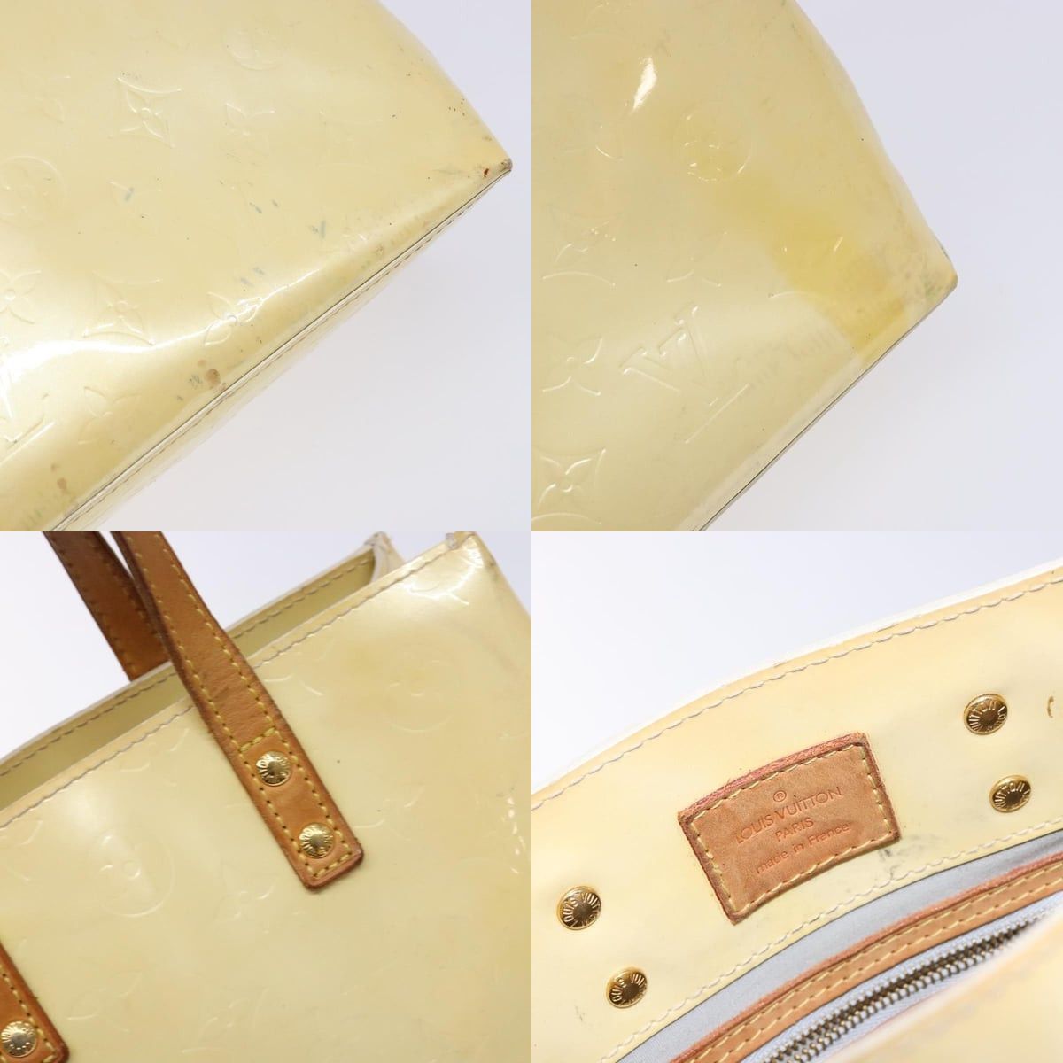 Louis Vuitton LOUIS VUITTON Monogram Vernis Reade PM Hand Bag Perle M91336 Size ONE SIZE - 11 Thumbnail