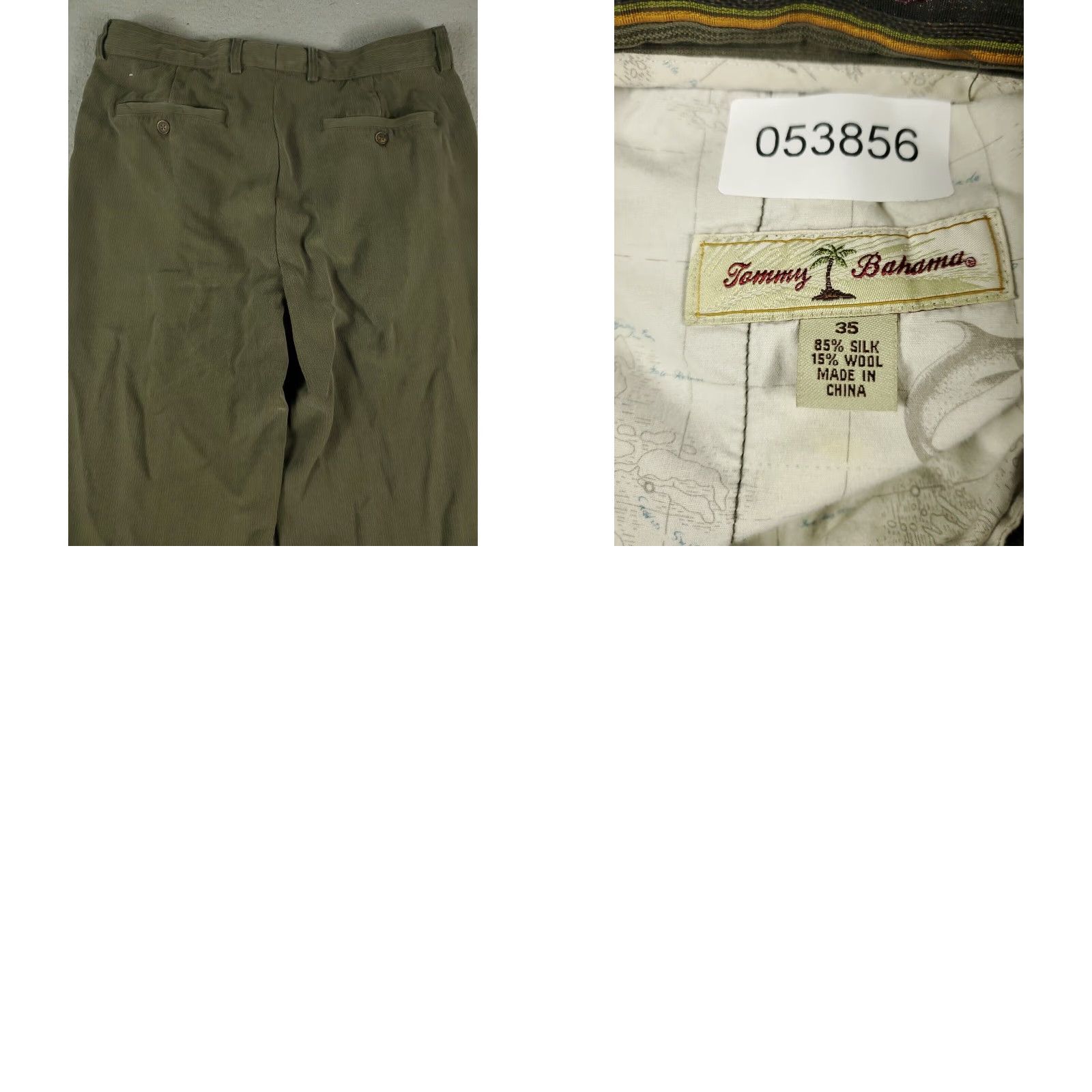 Tommy Bahama VINTAGE Tommy Bahama Pants Mens Regular Size 35 Green Silk Pleated Chino Trousers Size US 35 - 8 Thumbnail
