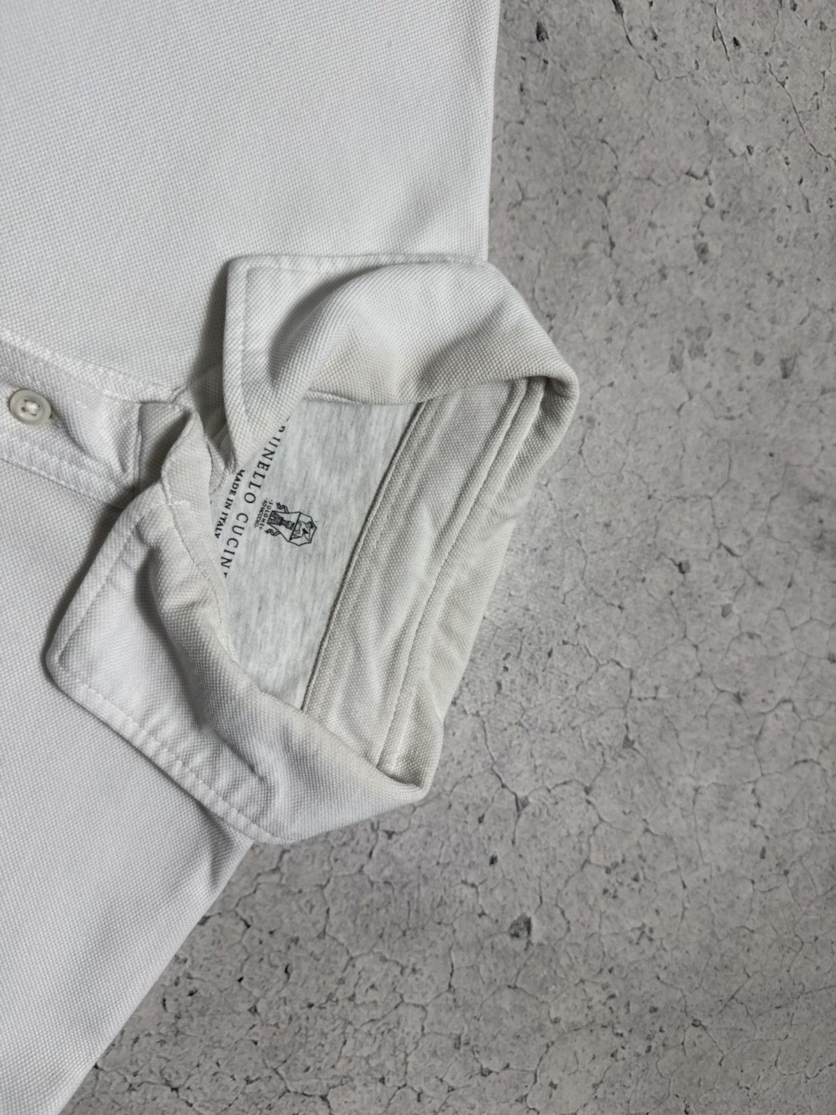 Brunello Cucinelli Brunello Cucinelli White Luxury Polo Shirt Size US M / EU 48-50 / 2 - 5 Thumbnail