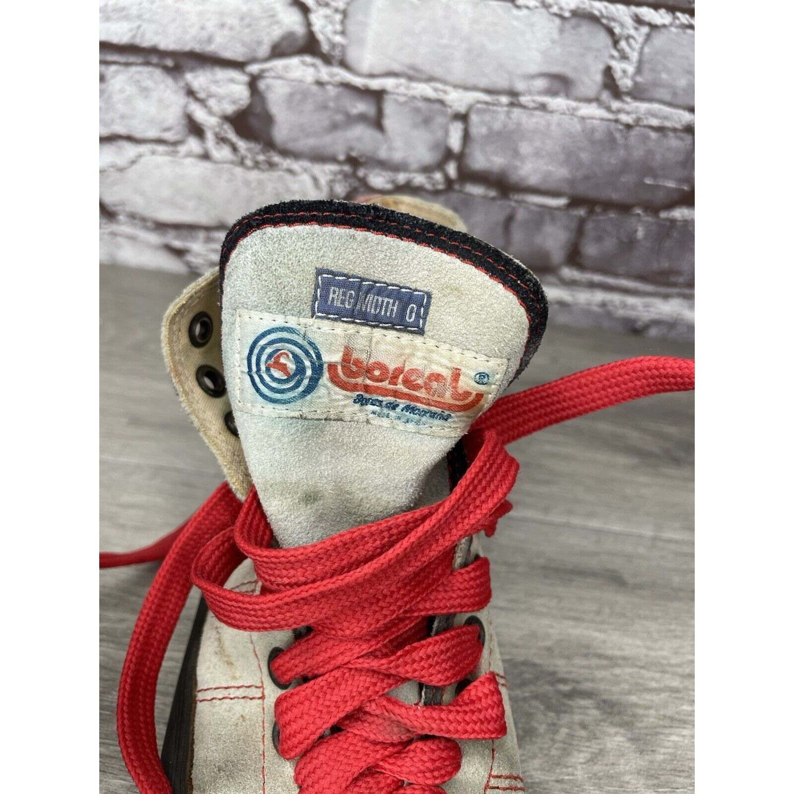 Other Boreal VTG Gray Fire High Tops Taupe Red Lace Climbing Shoes Size US 6 / IT 36 - 3 Thumbnail