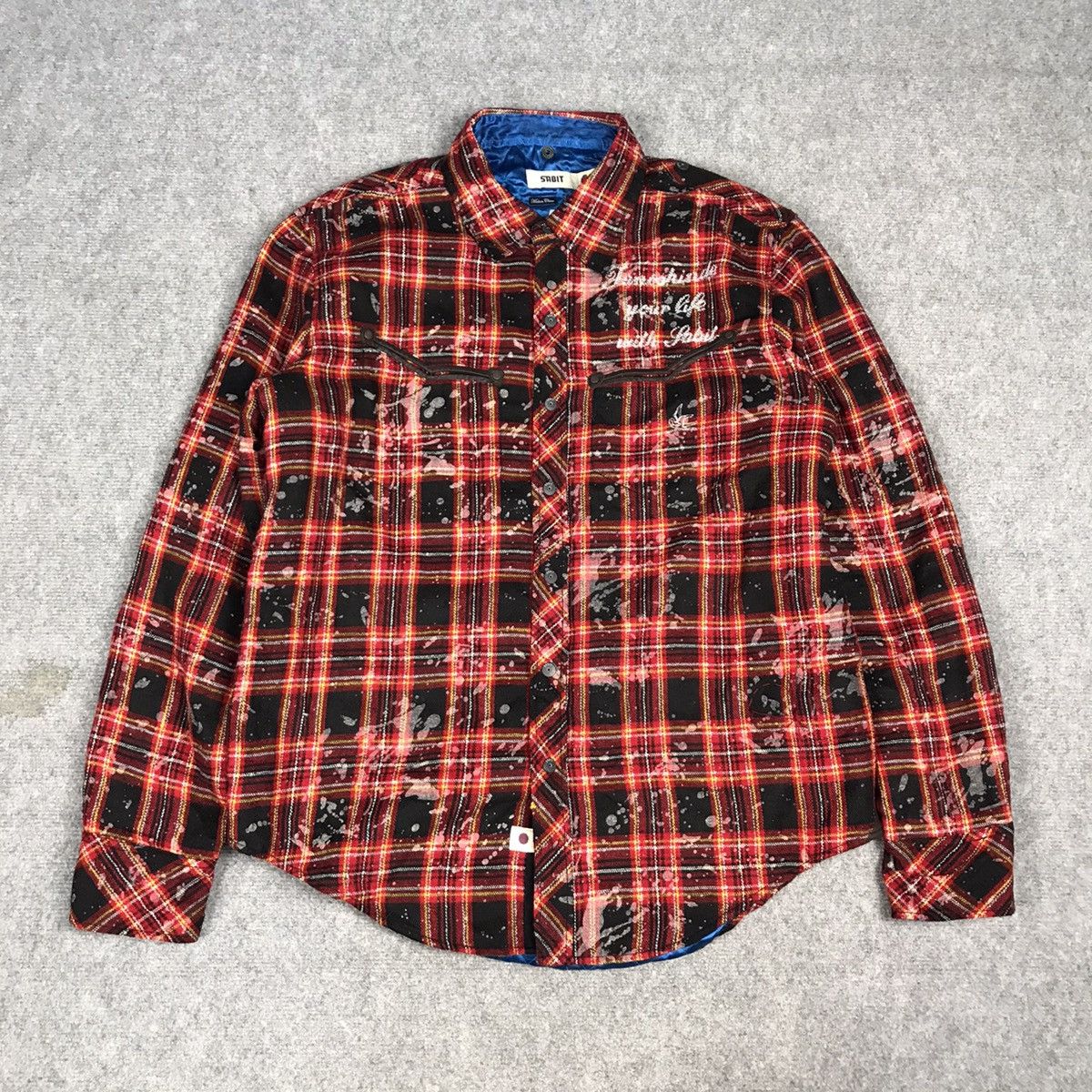 If Six Was Nine × Japanese Brand × SABIT SABIT JAPAN FLANNEL DESIGN SNAP BUTTON JACKET Size US L / EU 52-54 / 3 - 2 Thumbnail