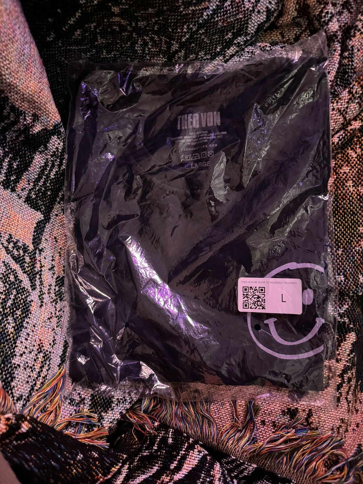 Band Tees theo von be good to yourself bgty smiley t navy past weekend Size US L / EU 52-54 / 3 - 9 Thumbnail