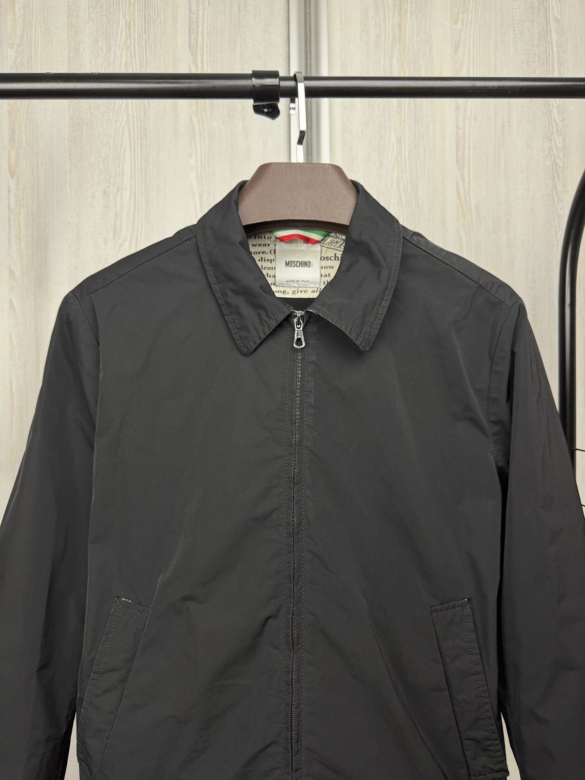 Moschino Moschino vintage nylon newspaper black coach bomber jacket Size US M / EU 48-50 / 2 - 4 Thumbnail