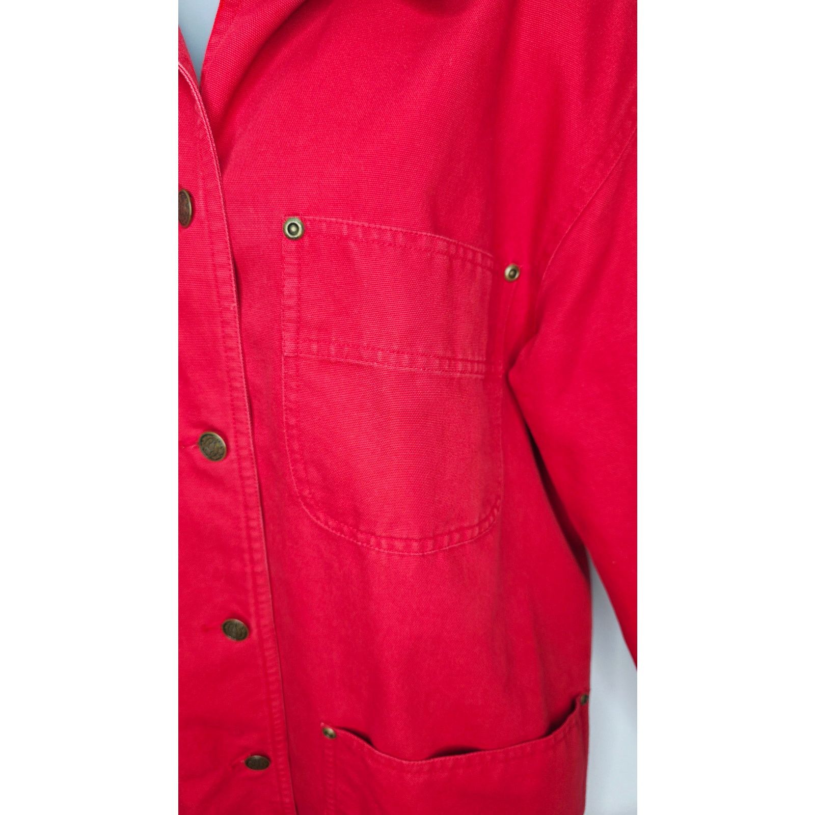 Other Vintage David Brooks Red Cotton Barn Coat Plaid Lining Size M / US 6-8 / IT 42-44 - 6 Thumbnail