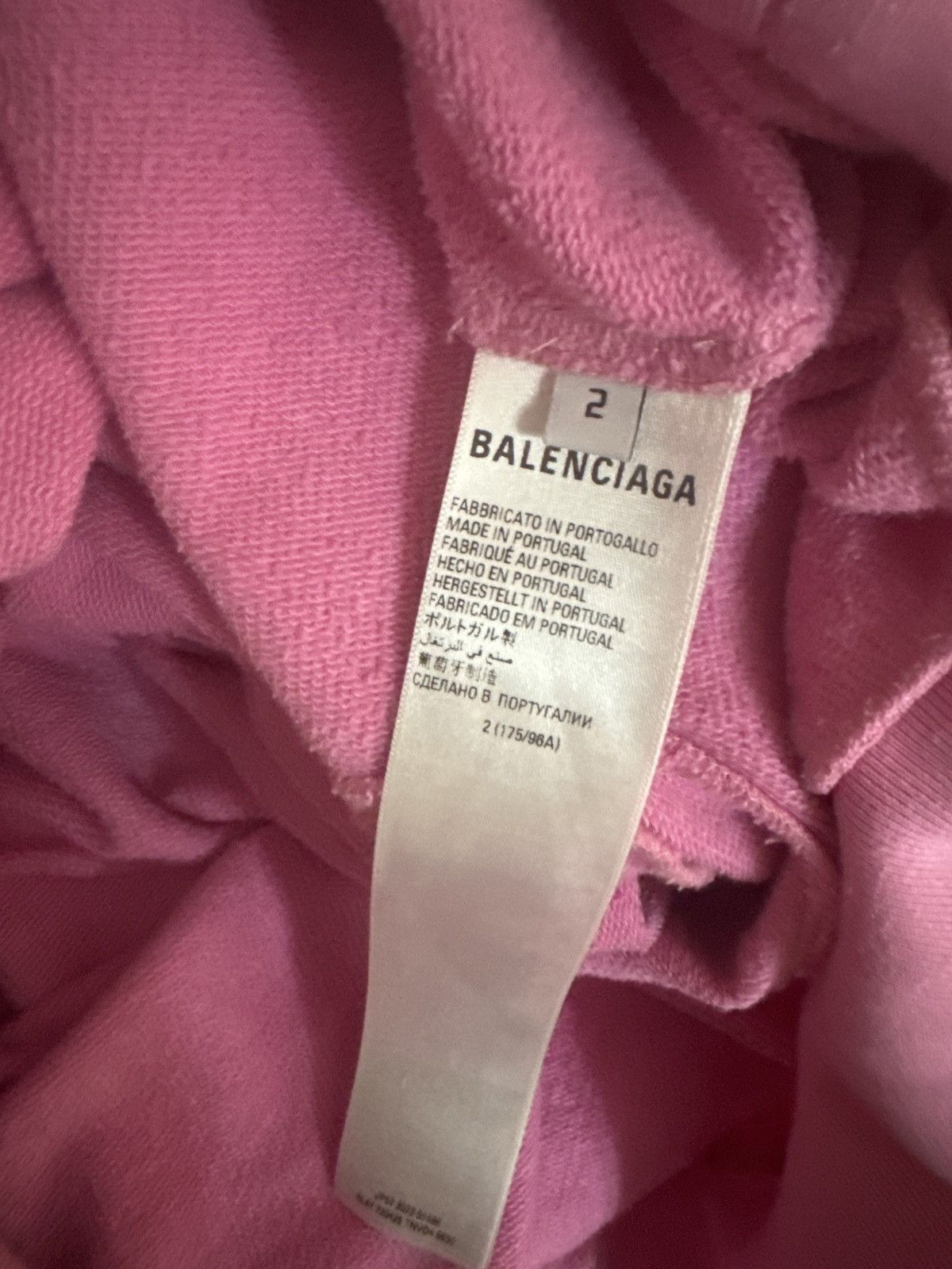 Balenciaga AW22 BALENCIAGA PINK polo hoodie Sz.2 Size US M / EU 48-50 / 2 - 9 Thumbnail