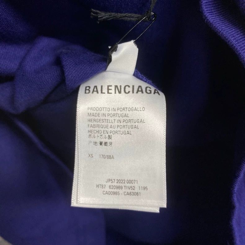Balenciaga Balenciaga Blue Logo Short Sleeve Shirt-2505 Size US S / EU 44-46 / 1 - 4 Thumbnail