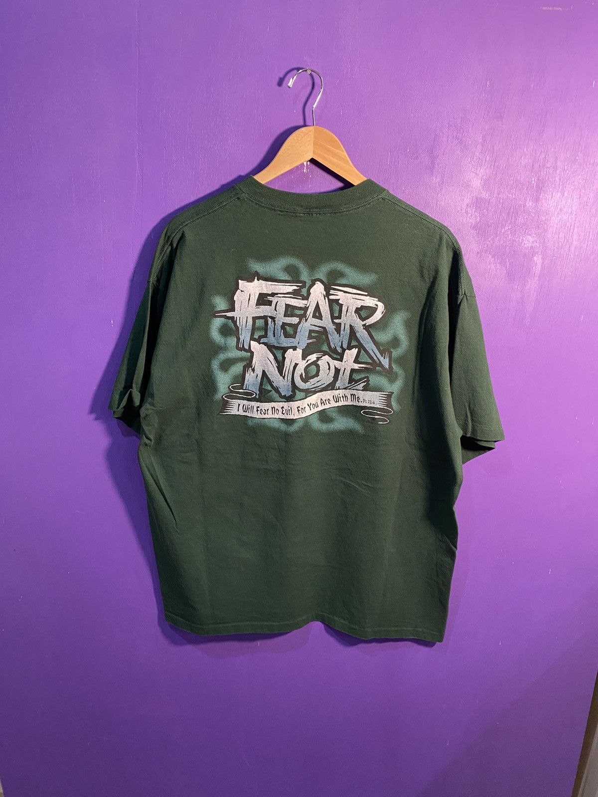 Other Vintage 90s Fear not for you are with me Jesus tee Size US XL / EU 56 / 4 - 2 Thumbnail