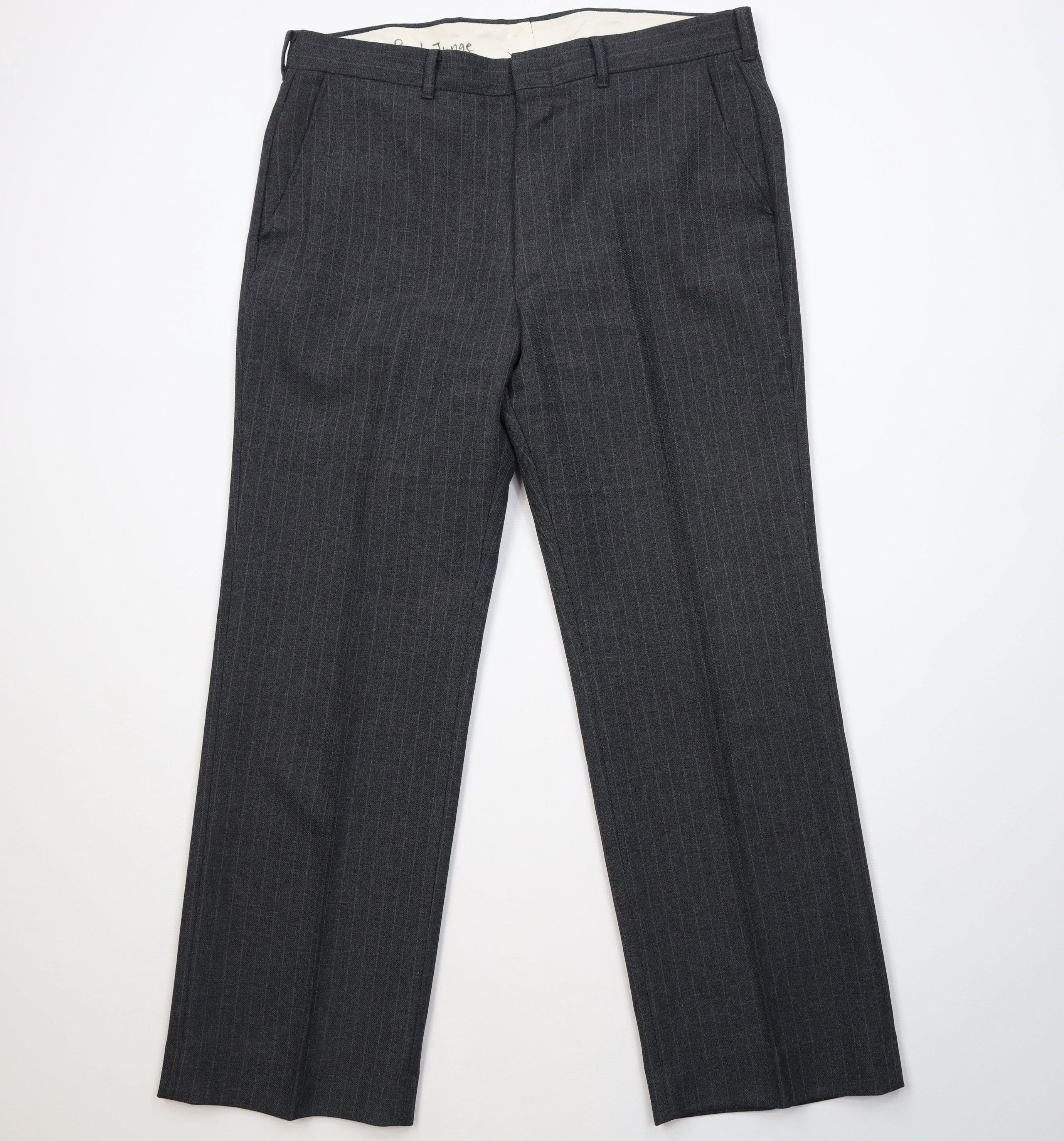 Vintage Vintage 70s Streetwear Pinstriped Wide Leg Chino Pants USA Size US 34 / EU 50 - 1 Thumbnail