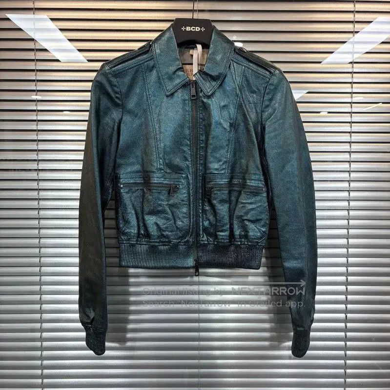 Burberry Burberry Black Leather Women's Jacket for Spring. Size XXS / US 00 / IT 34 - 1 Thumbnail