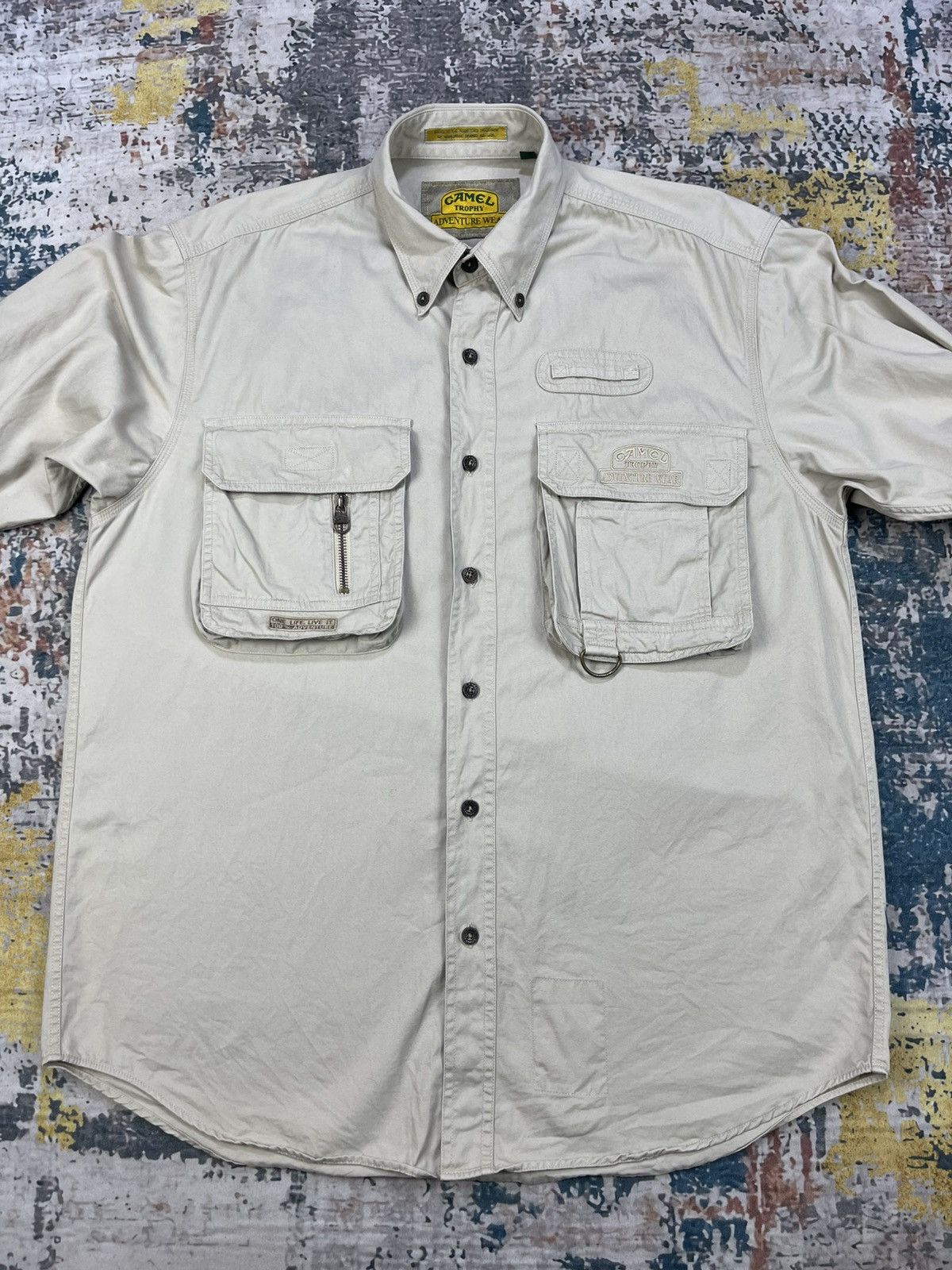 Camel Vtg 90s Camel Trophy Button Down Safari Shirt Size US L / EU 52-54 / 3 - 5 Thumbnail