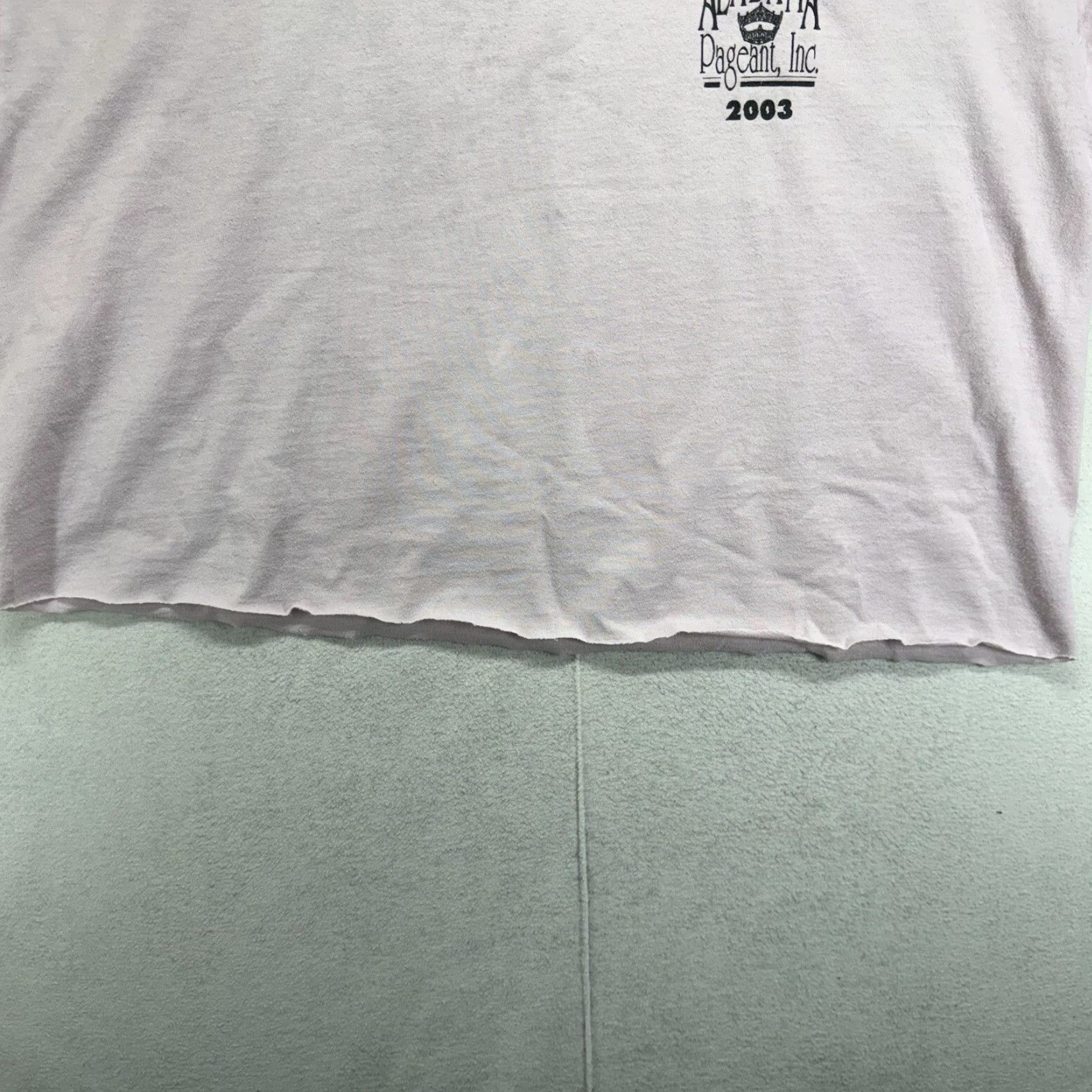 Fruit Of The Loom Vintage Women’s T Shirt Miss Alabama Pageant 2003 Pink Cropped XL Size XL / US 12-14 / IT 48-50 - 6 Thumbnail