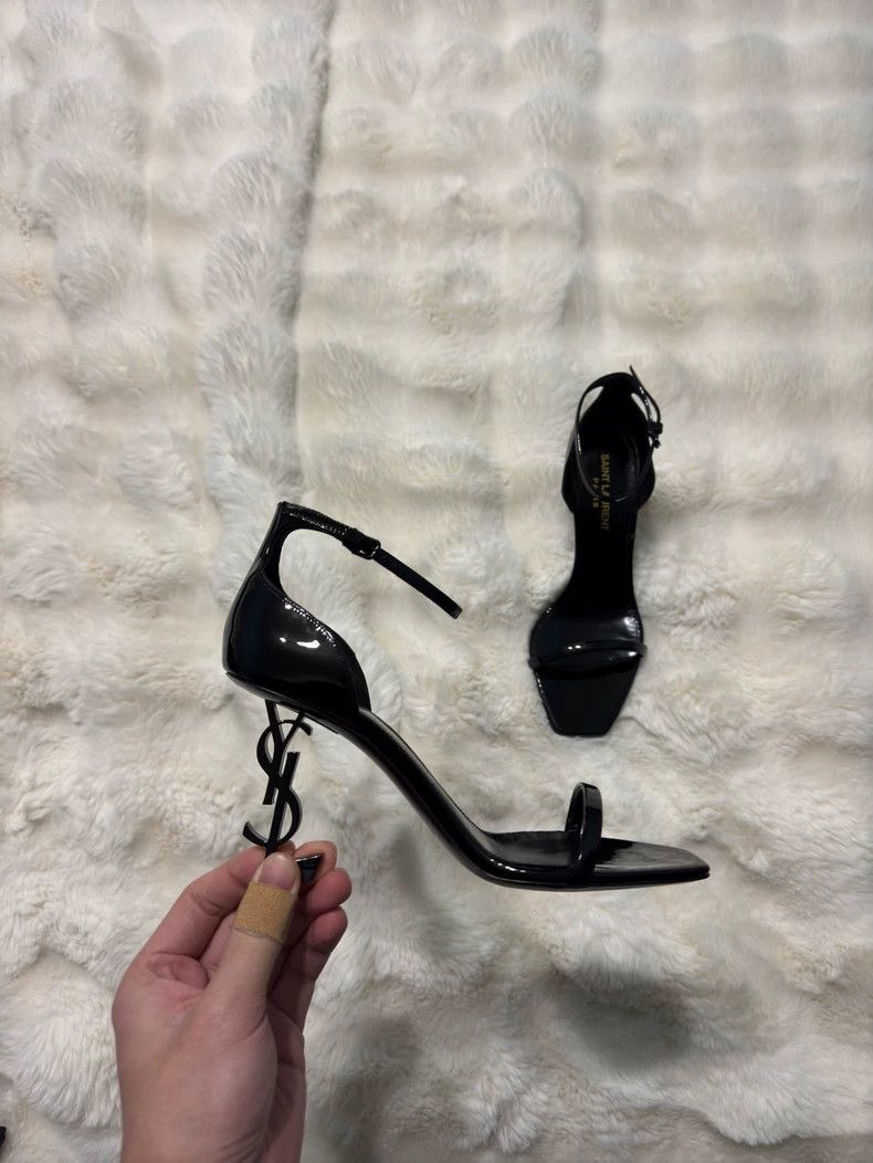Saint Laurent Paris Saint Laurent Paris High heels with logo heel Nextarrow-250 Size US 6.5 / IT 36.5 - 1 Thumbnail