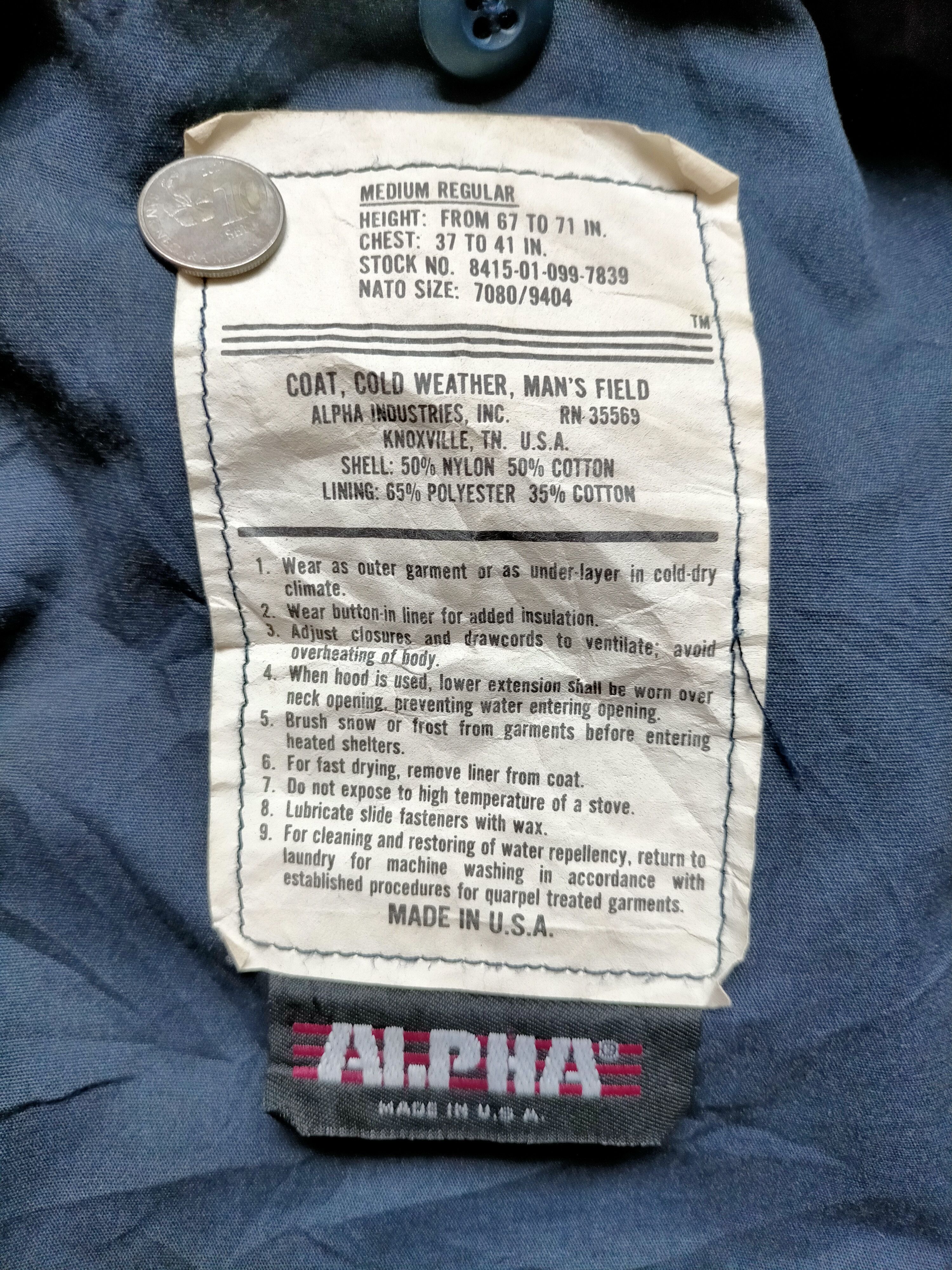 Alpha Industries Vintage M-65 Alpha Industries Parkas Jacket Size US M / EU 48-50 / 2 - 17 Thumbnail