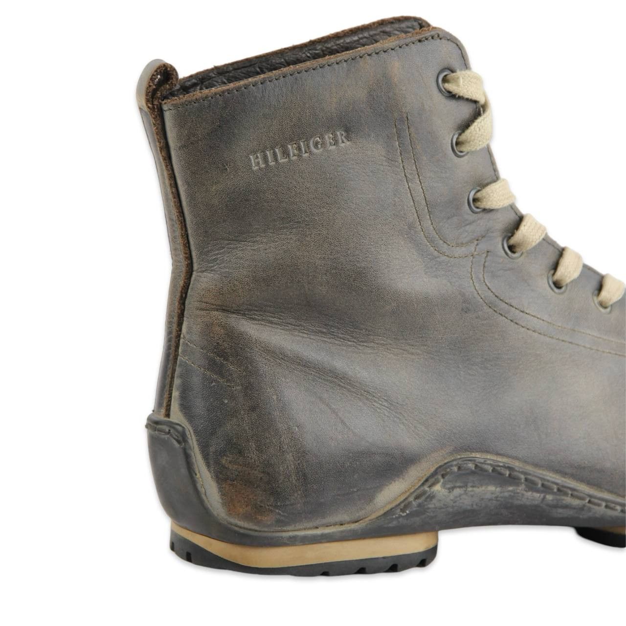 Tommy Hilfiger TOMMY HILFIGER Leather ankle boots with a distressed effect Size US 10 / EU 43 - 3 Thumbnail
