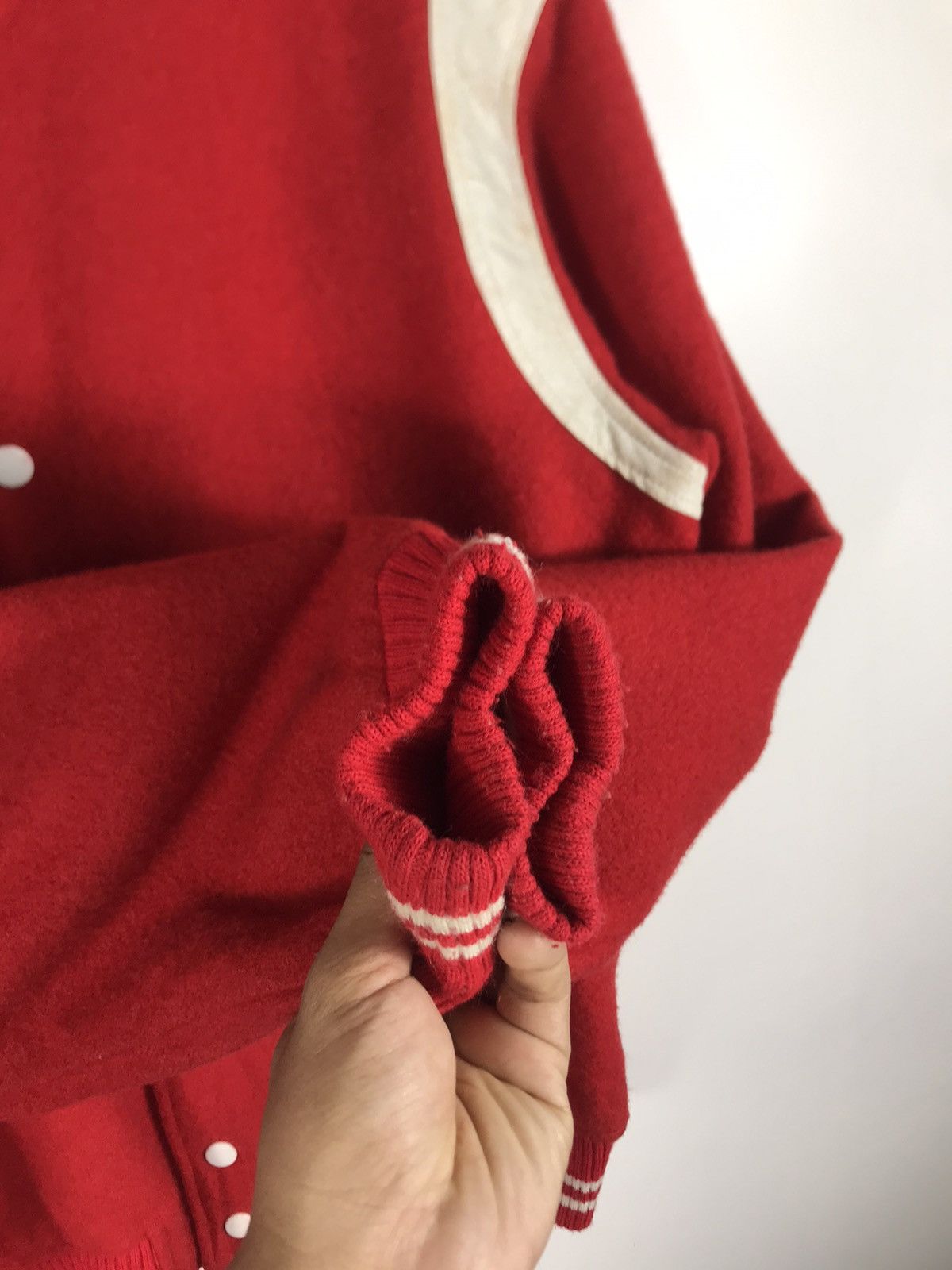 Vintage ⚡️Vintage La Crosse Red Varsity Jacket Size US L / EU 52-54 / 3 - 7 Thumbnail