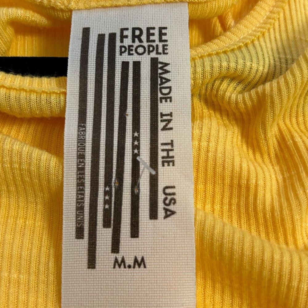 Free People Free People l Long Beach Ribbed Tank Yellow Medium Size M / US 6-8 / IT 42-44 - 7 Thumbnail
