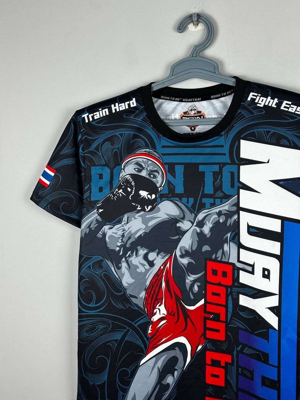 Vintage Muai Thai Born Training Sport Rush Guard T Shirt Size US M / EU 48-50 / 2 - 3 Thumbnail