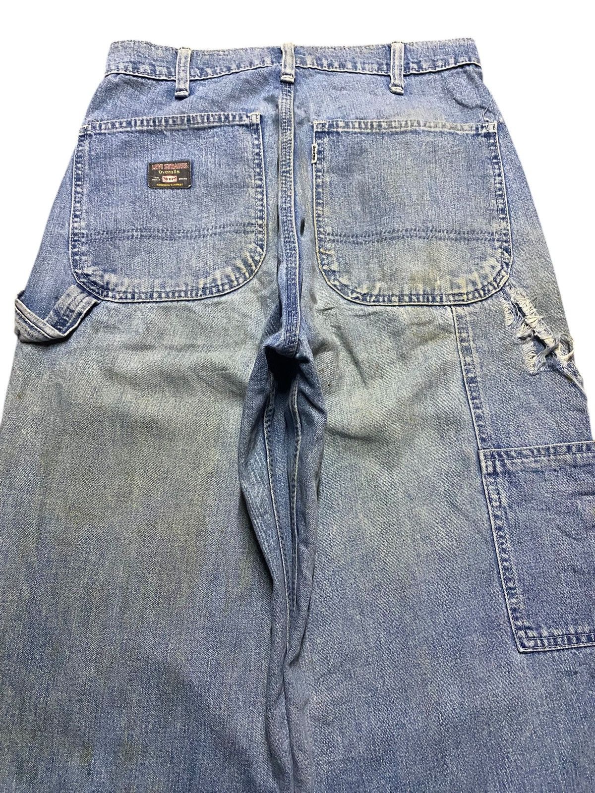 Levi's Vintage Clothing Vintage Levis Japan Big E White Tab Carpenter Baggy Jeans Size US 27 - 4 Thumbnail