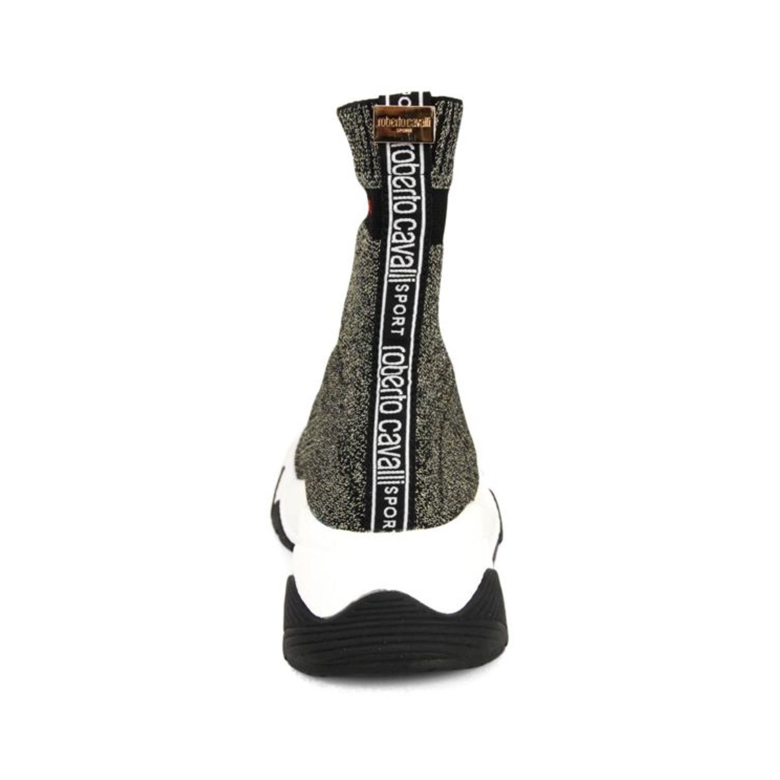 Cavalli Class × Just Cavalli × Roberto Cavalli ROBERTO CAVALLI Knit Sock Sneakers Gold High-Top 7 P$600 NIB Size US 7 / IT 37 - 2 Thumbnail