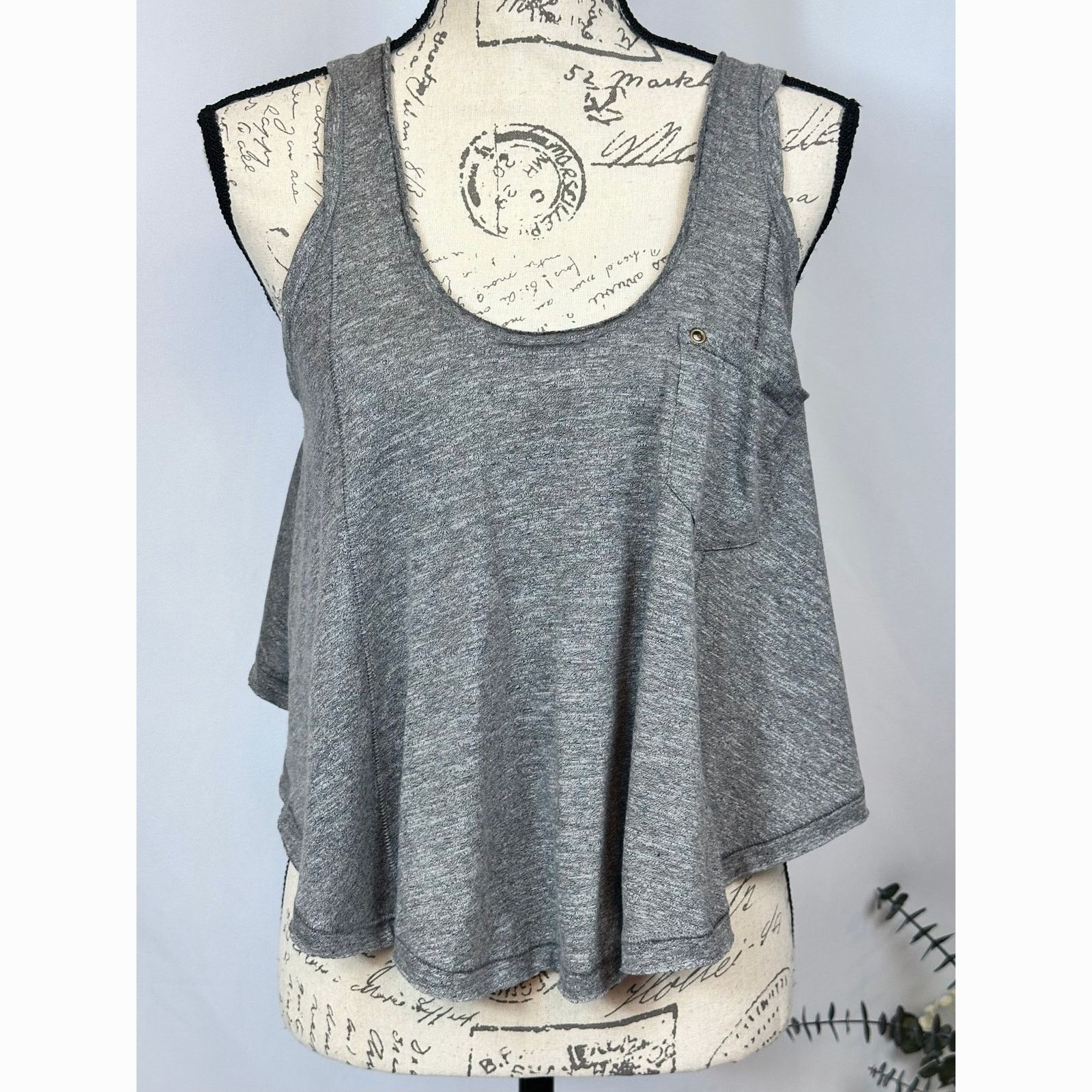 Free People Free People Stevie Split Back Tank Gray XS Size XS / US 0-2 / IT 36-38 - 12 Thumbnail