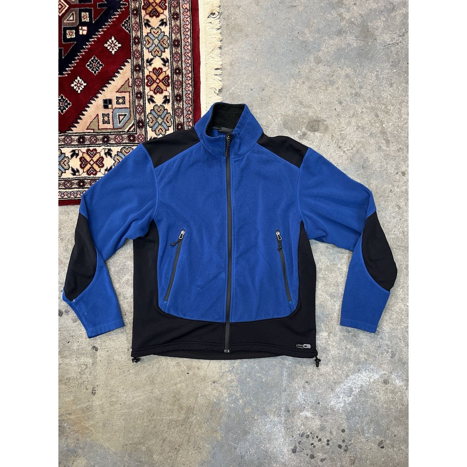 Rei REI Fleece Jacket Men's XL Full Zip Blue Black Canada VTG Size US XL / EU 56 / 4 - 1 Thumbnail