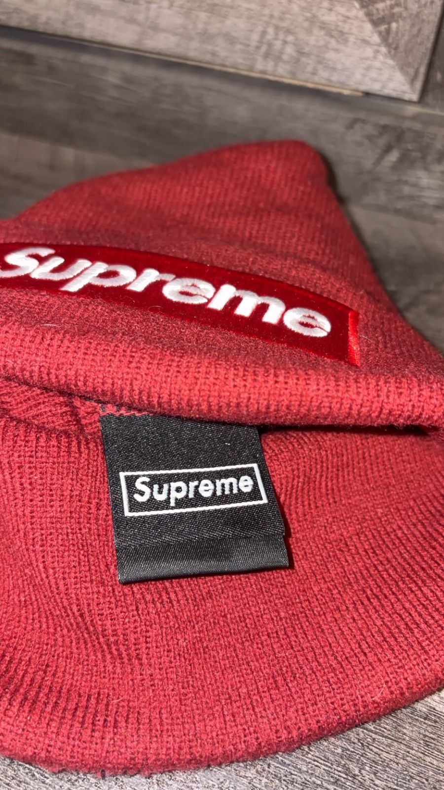 Supreme Supreme Box Logo Beanie Red Size ONE SIZE - 3 Thumbnail