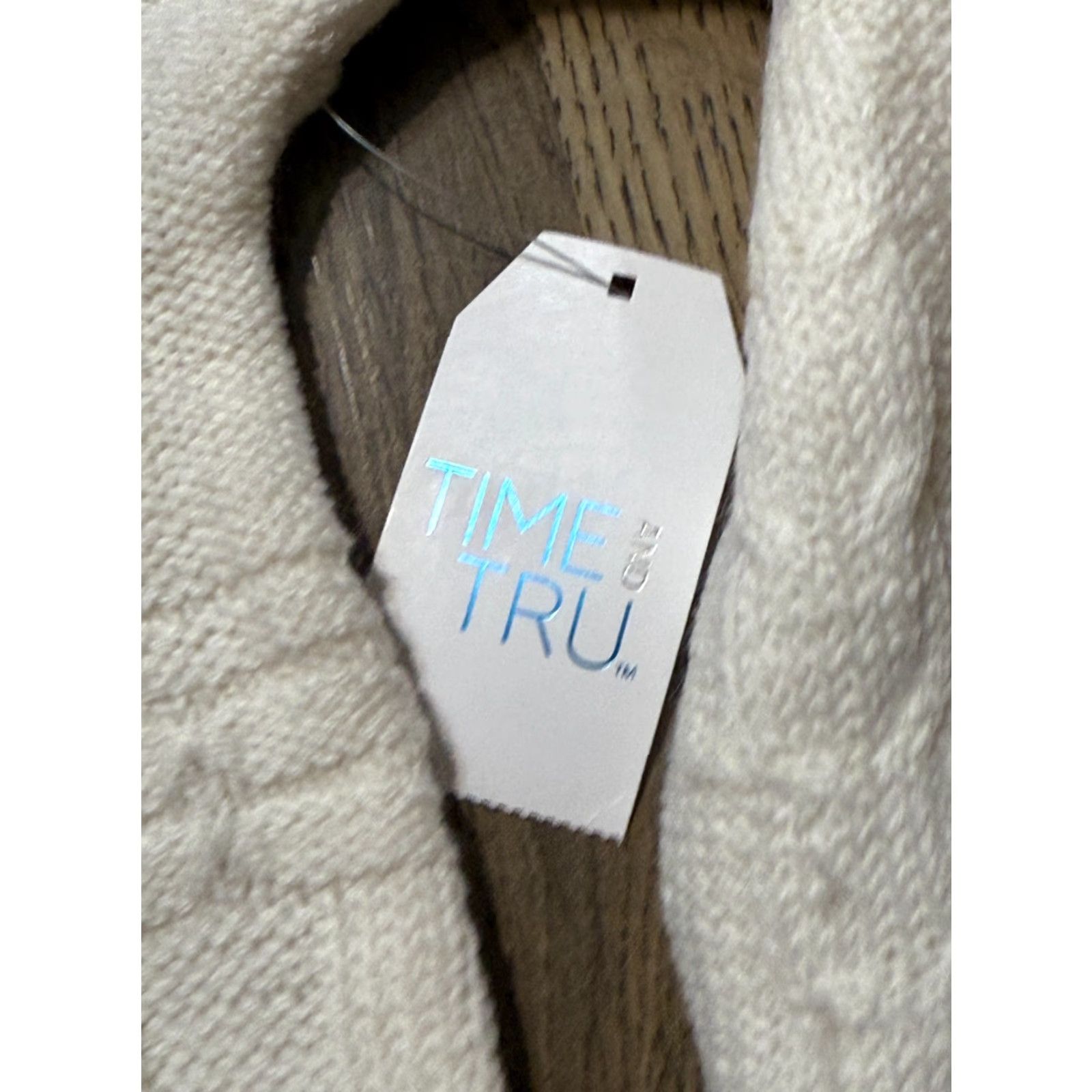 Vintage VINTAGE: No (omit) Time & Tru Sweater, Women's Size Large, White, Mock Neck, Pullover, Knit NWT Size L / US 10 / IT 46 - 6 Thumbnail