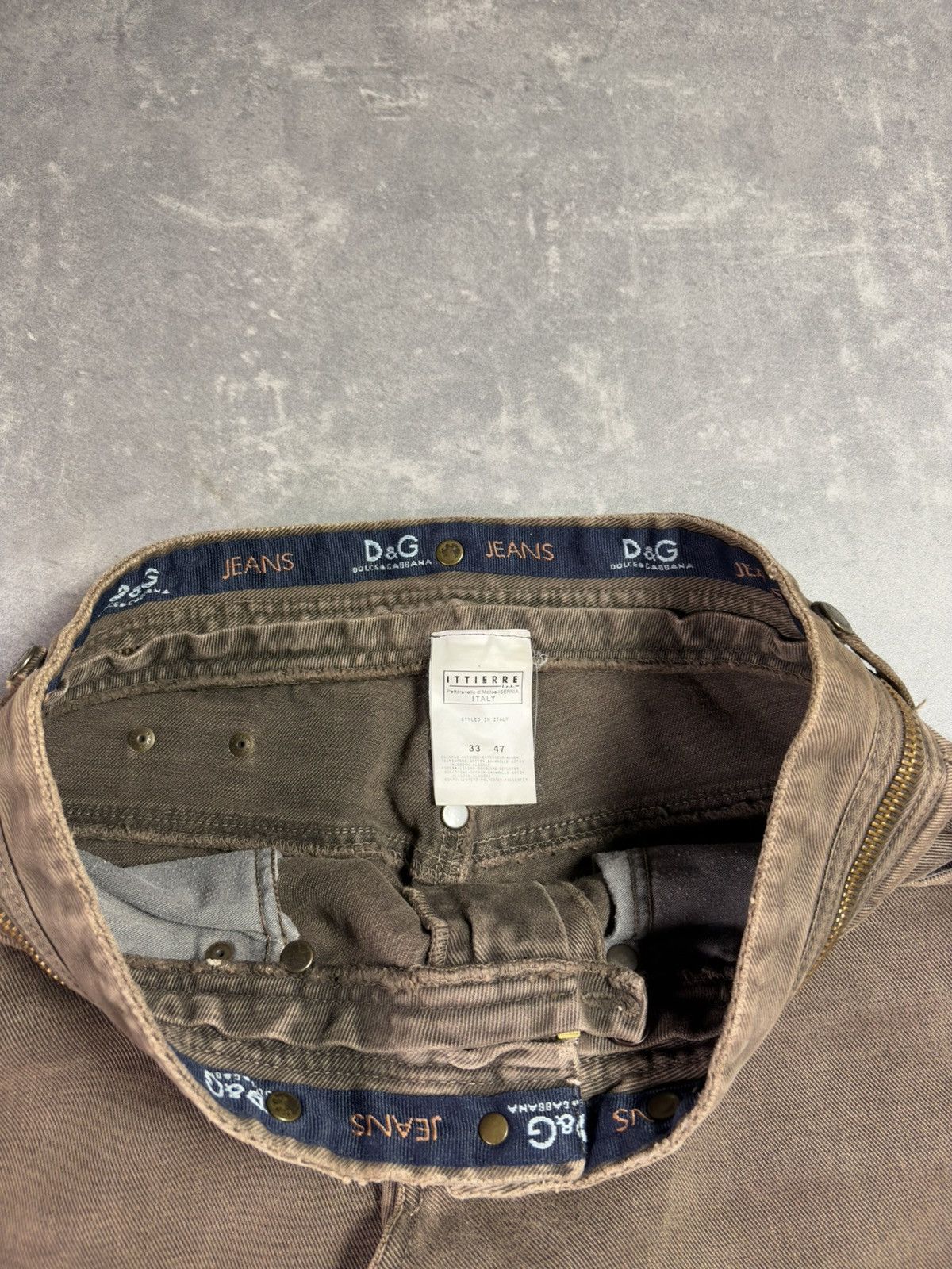 Dolce & Gabbana D&G Dolce & Gabbana Heavy Double Waisted Zipper Denim 33 Size US 33 - 8 Thumbnail