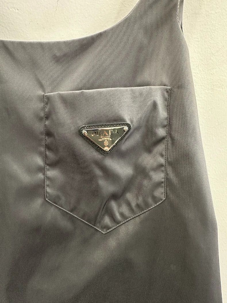 Prada Prada Tang Yan's same style gray-blue triangle sling dress Size XS / US 0-2 / IT 36-38 - 4 Thumbnail