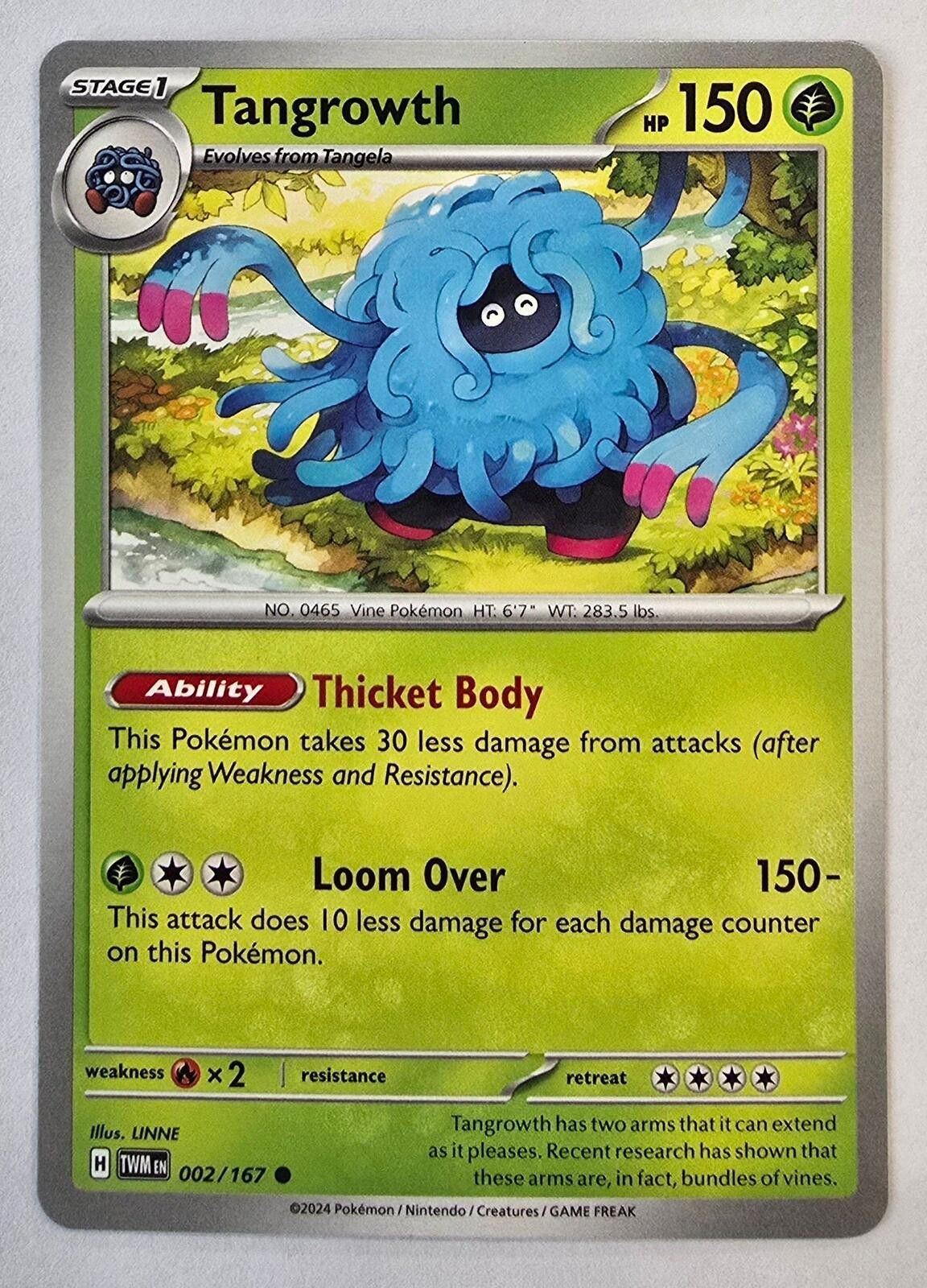Pokemon Tangrowth card Twilight Masquerade Size ONE SIZE - 1 Thumbnail