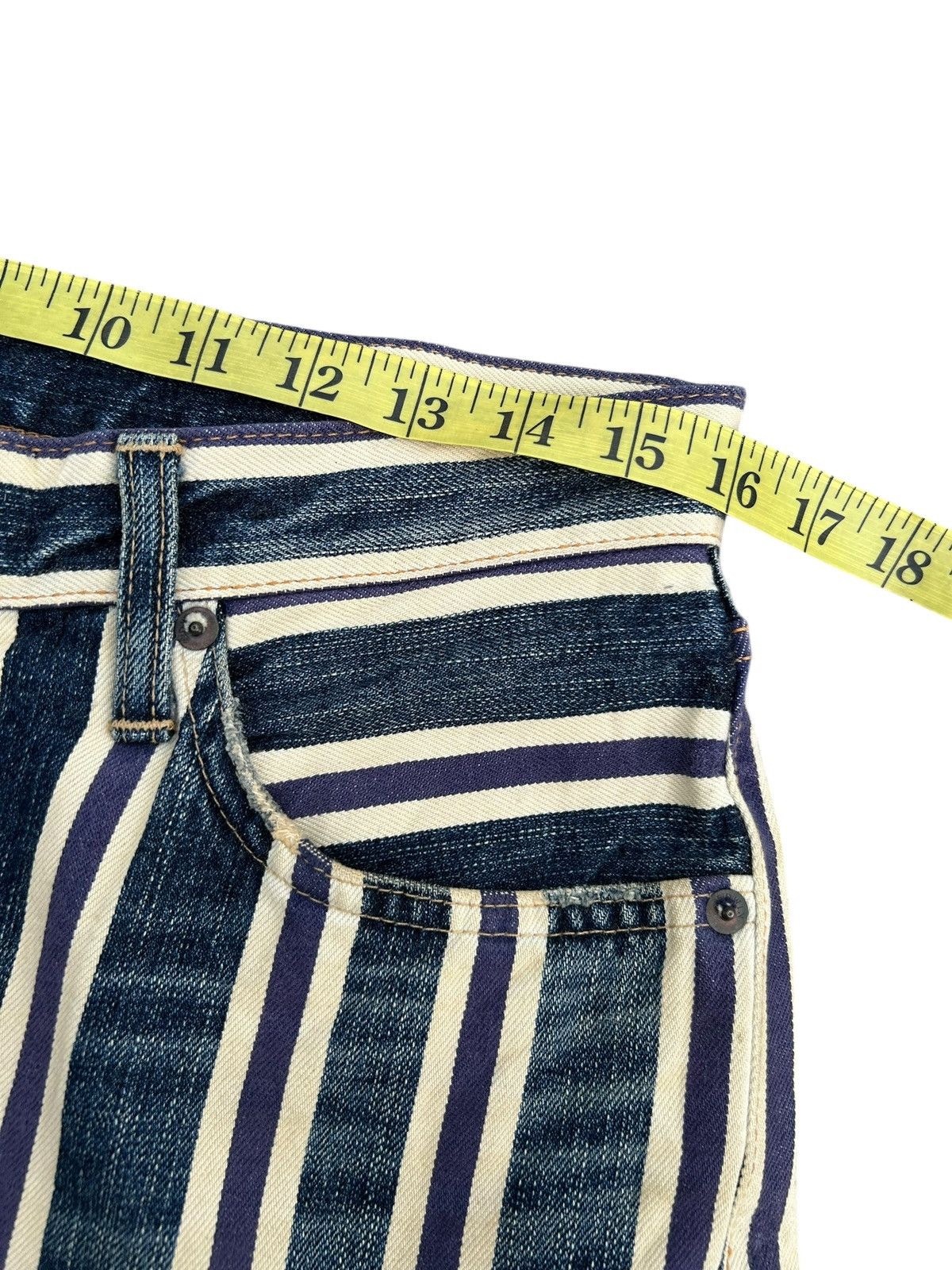 Kapital Vintage Edwin 505 Selvedge Stripe Japanese Denim Jeans Size US 32 / EU 48 - 12 Thumbnail