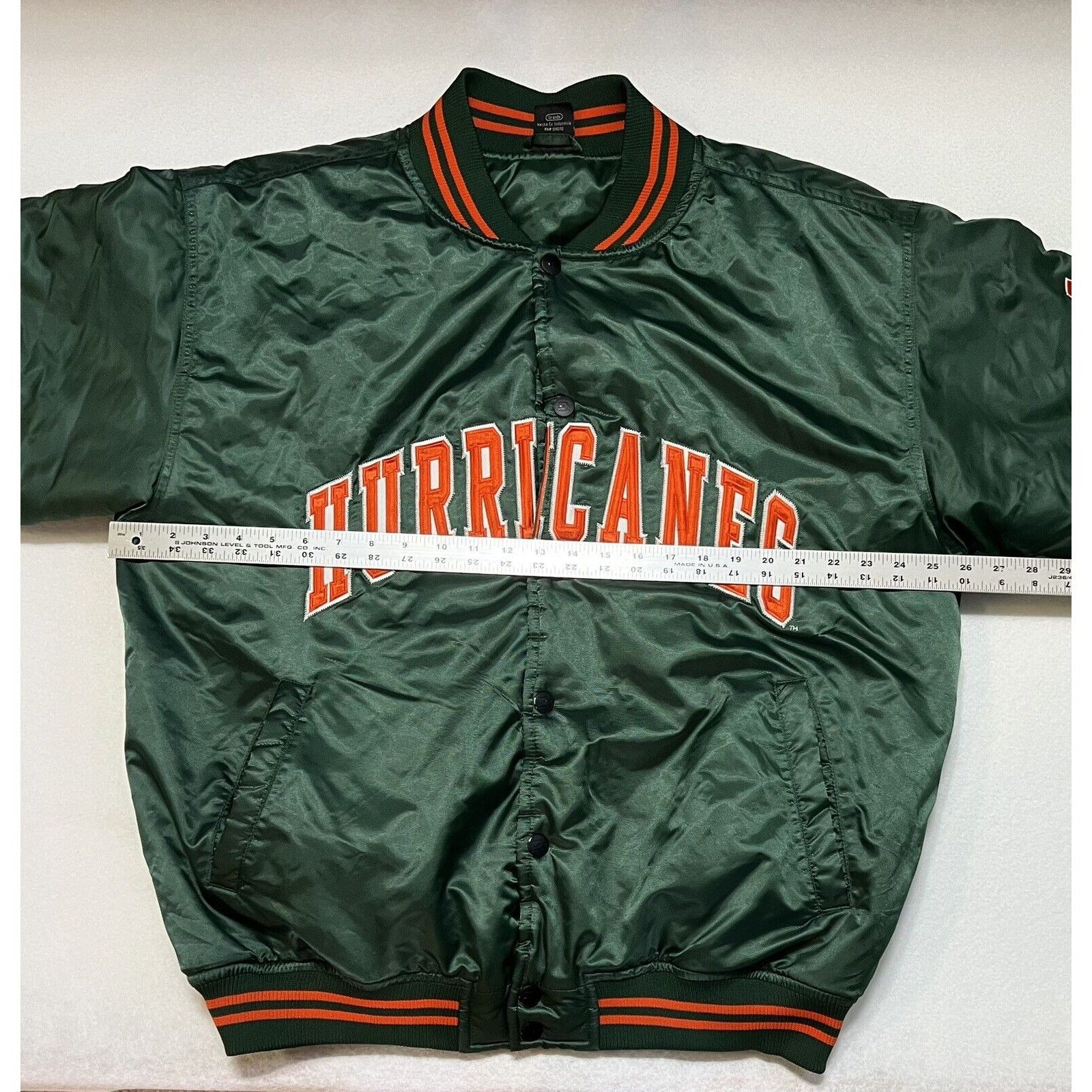 Starter VTG 80’s Miami Hurricanes Satin Starter Bomber Snap L Jacket Size US L / EU 52-54 / 3 - 2 Thumbnail