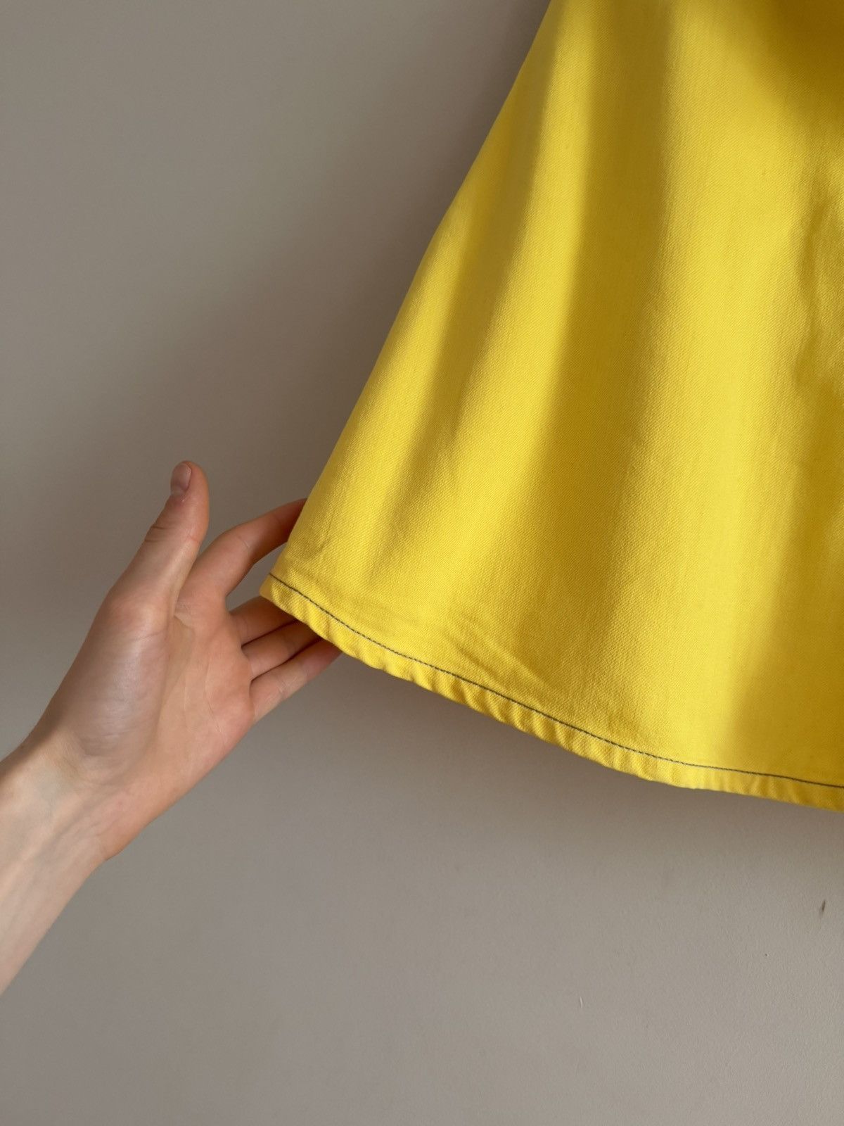 Miu Miu Vintage Miu Miu Yellow Denim Mini Skirt Size 27" / US 4 / IT 40 - 5 Thumbnail
