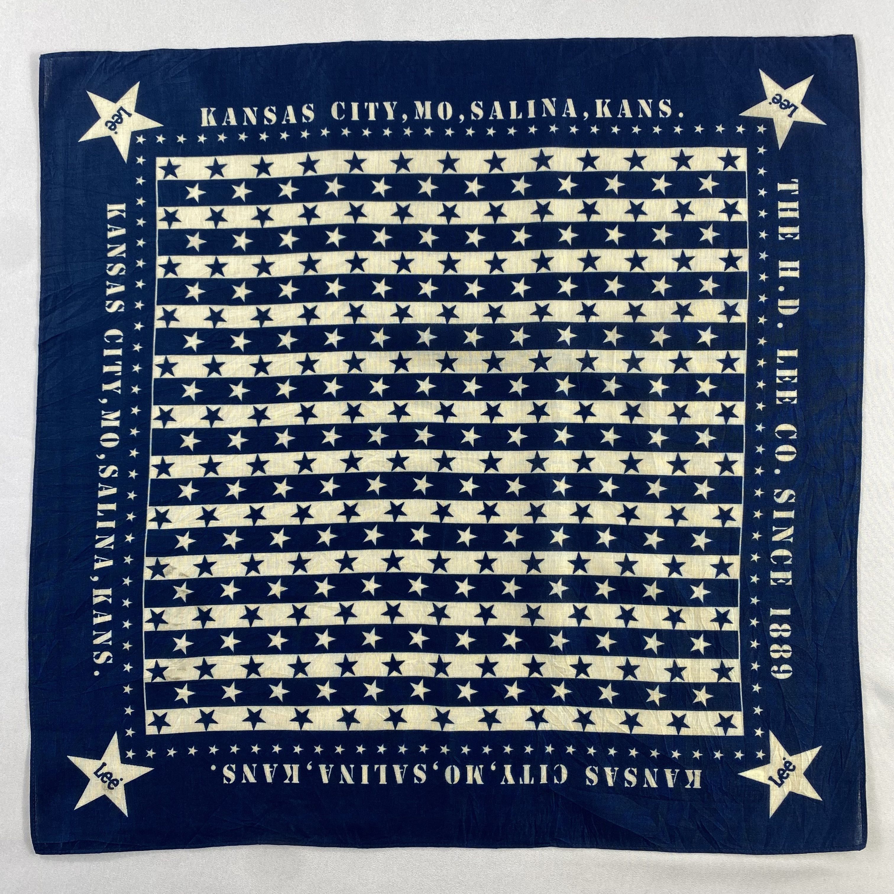 Lee × Vintage Lee Handkerchief / Neckerchief / Bandana-P1488 Size ONE SIZE - 1 Thumbnail