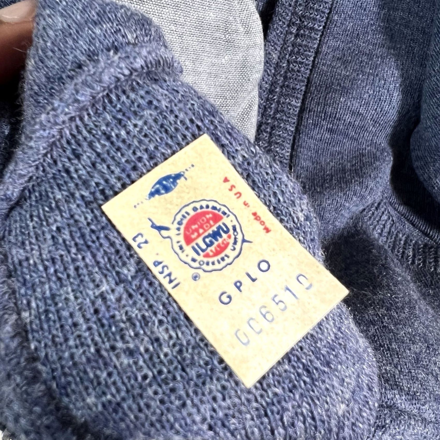 Vintage VINTAGE 1970s 100% Virgin Wool Zip Up Sweater Unbranded Unisex Adults L Blue Made in USA Union Made Size US L / EU 52-54 / 3 - 5 Thumbnail