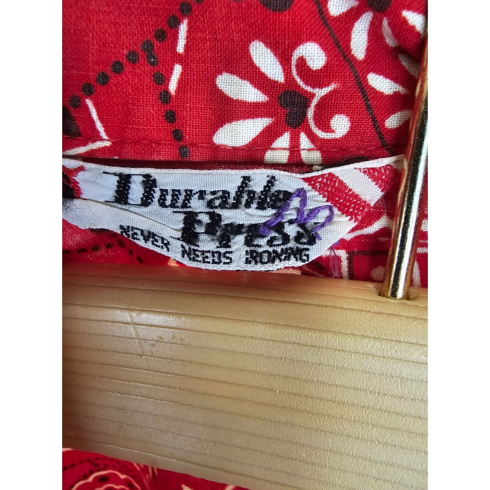 Vintage VINTAGE Rockabilly BUTTON UP SHIRT WOMEN'S L 60's DURABLE PRESS BANDANA RED Shirt XS? Size L / US 10 / IT 46 - 6 Thumbnail