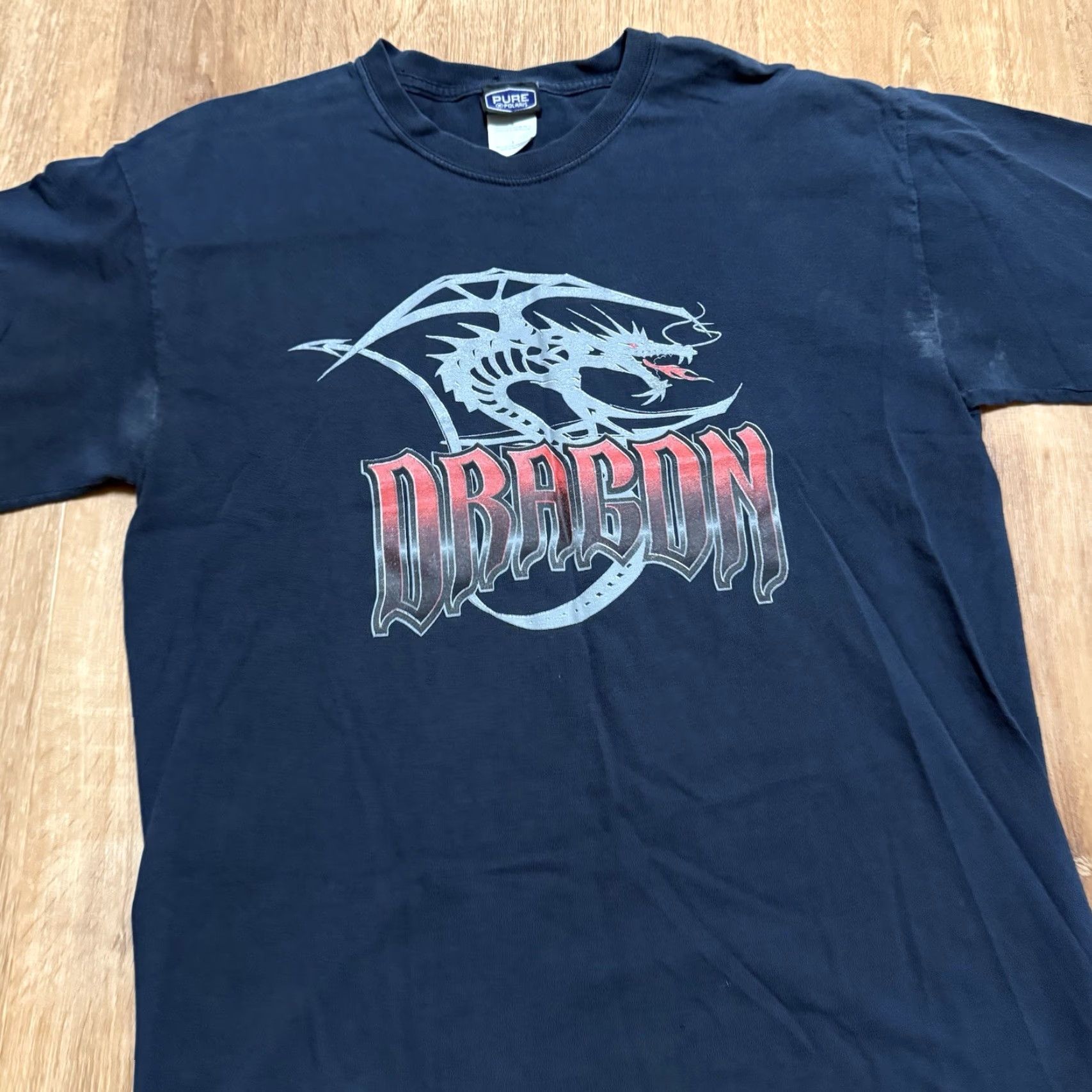 Vintage VINTAGE Polaris Racing Dragon T Shirt Mens Large L Black Cotton Crew Neck Short Sleeve Distressed Y2K Snowmobile Sports Men Size US L / EU 52-54 / 3 - 4 Thumbnail