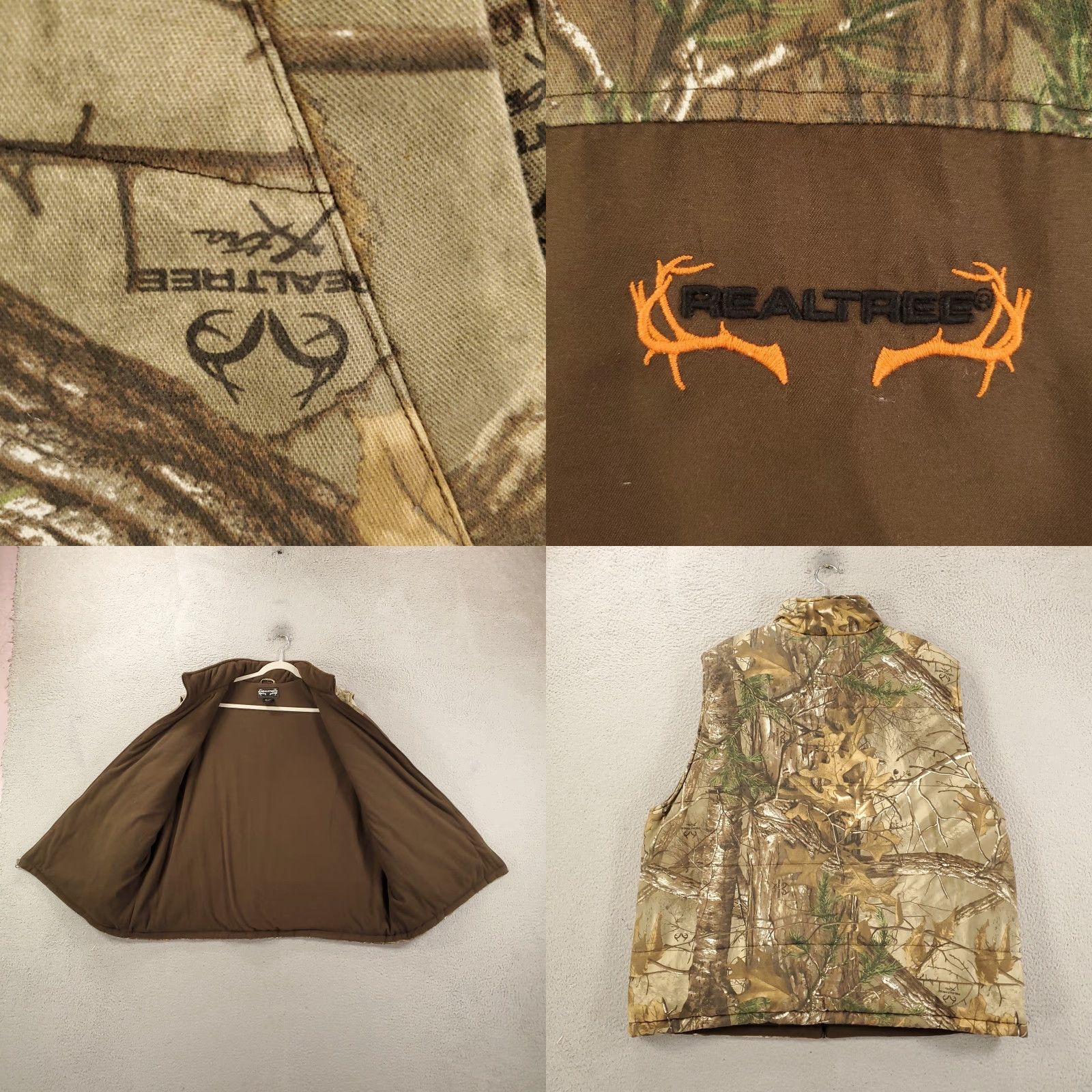Realtree VINTAGE Realtree Vest Mens 2XL Xtra Camo Full Zip Hunting Jacket Insolated Lined Hunters Size US XXL / EU 58 / 5 - 8 Thumbnail