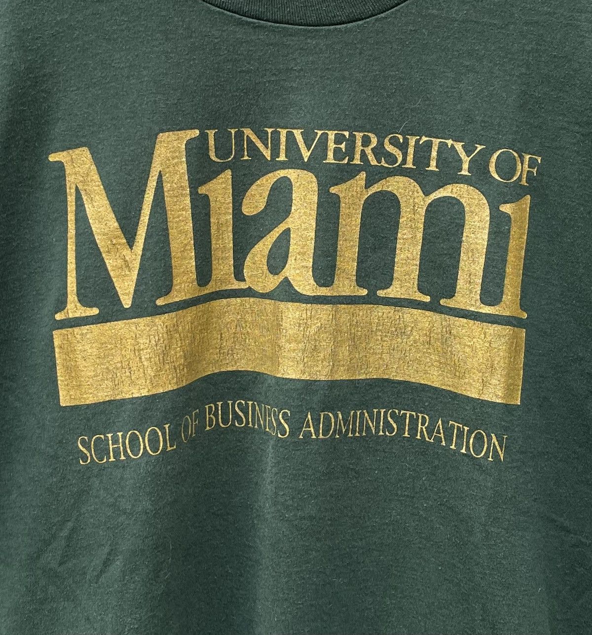 Fruit Of The Loom 90s FOTL University Of Miami School Of Business Admin tee Size US XL / EU 56 / 4 - 3 Thumbnail